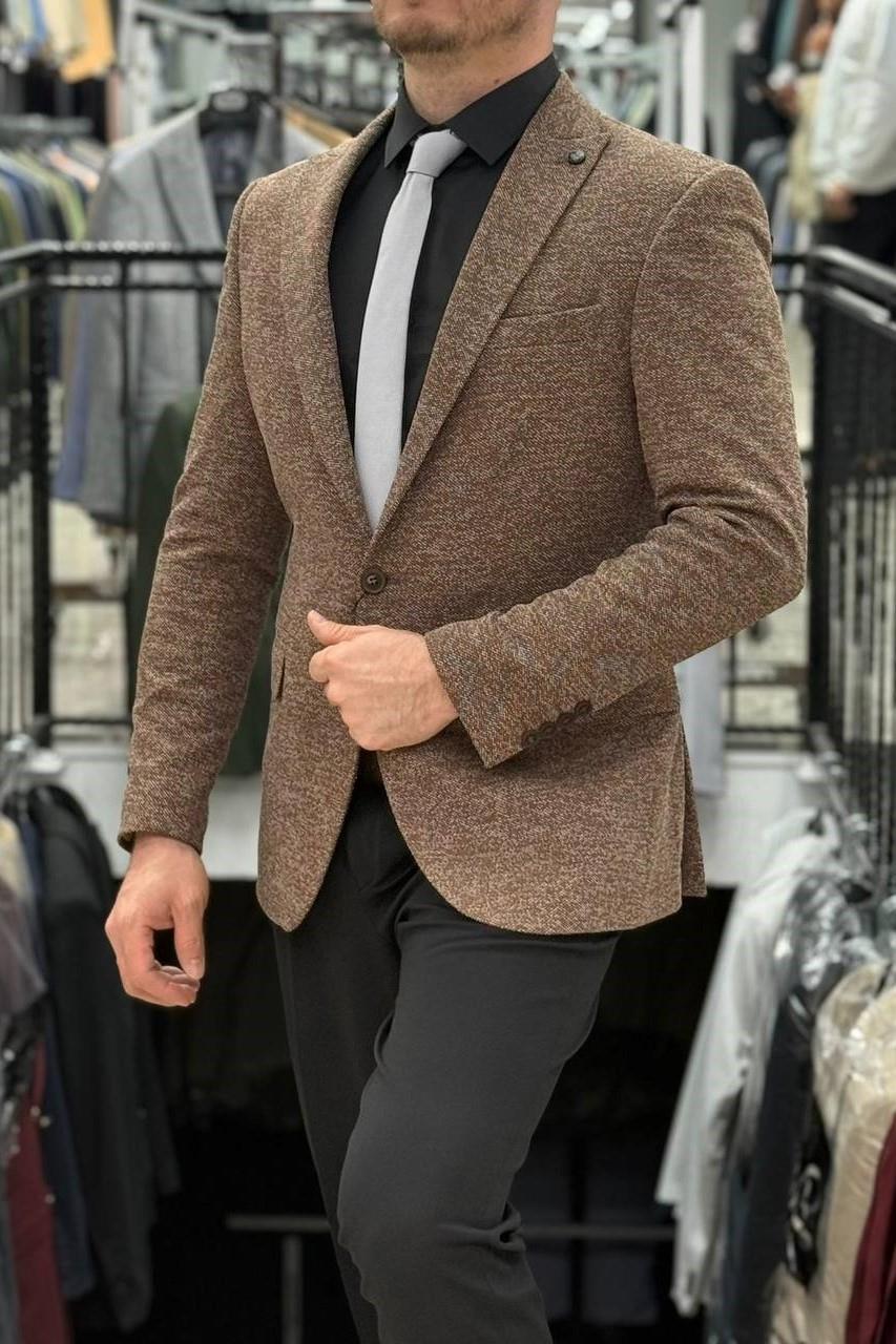 Wholesale Men's Brown Blazer Jacket 1701W26-033