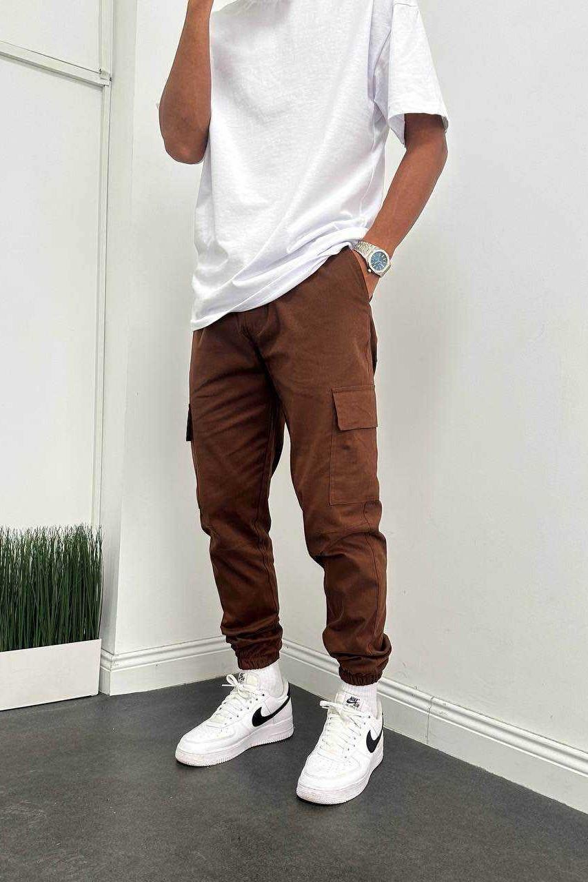 Wholesale Men's Brown Jogger Pants 1504W26-PNT5018
