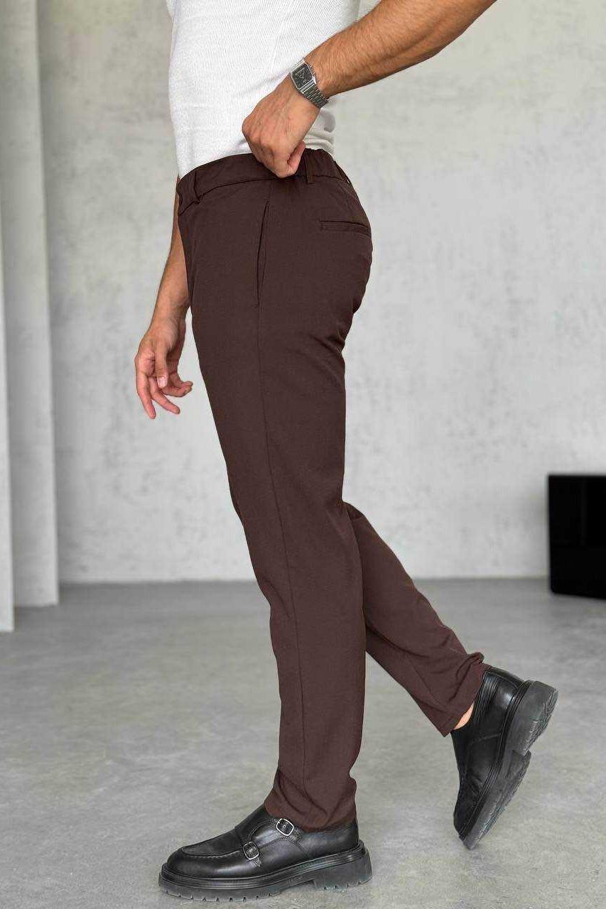 Wholesale Men's Brown Regular Fit Pants 1504W26-PNT5085