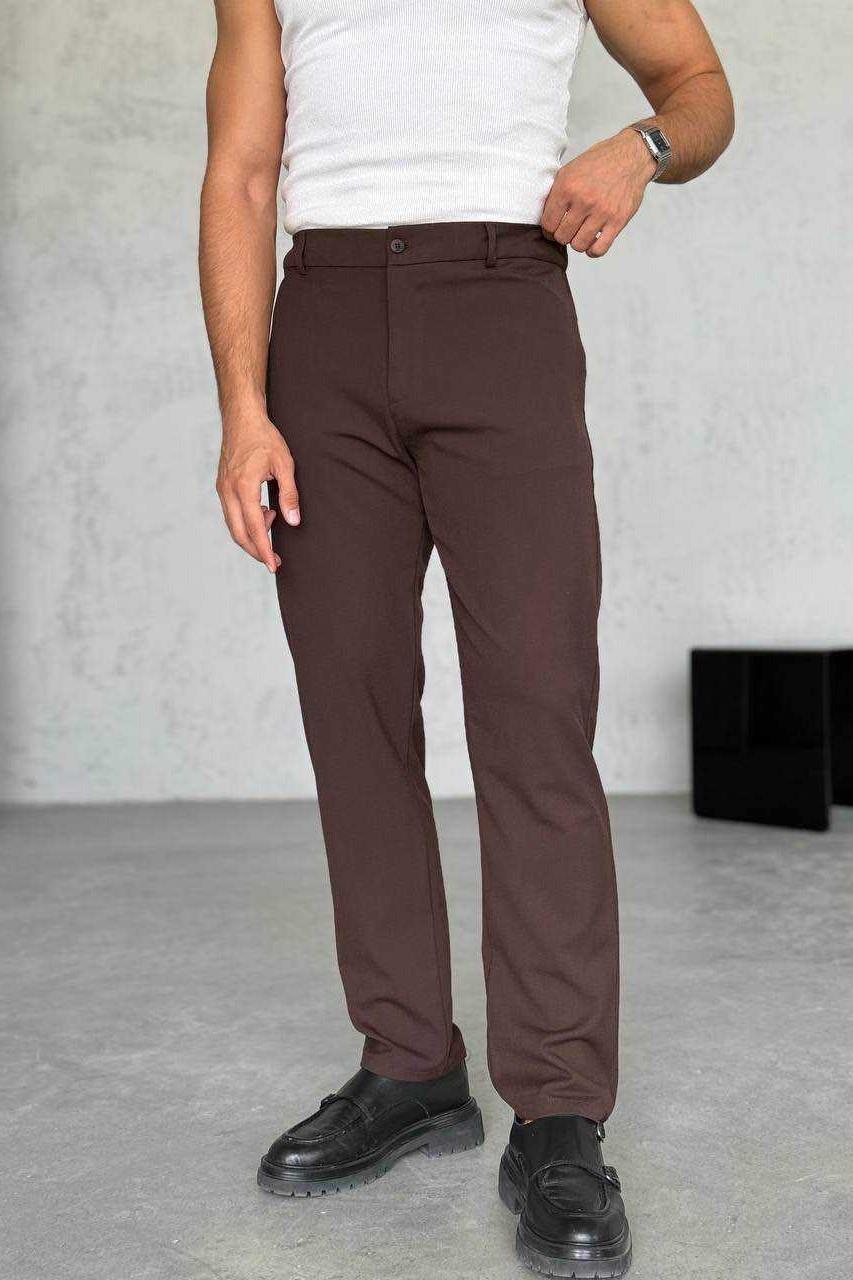 Wholesale Men's Brown Regular Fit Pants 1504W26-PNT5085