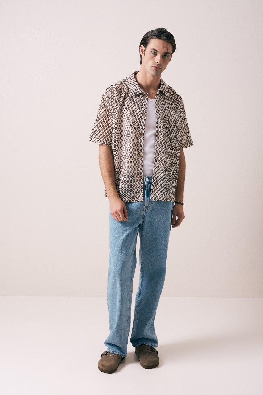 Wholesale Men's Brown Shirt 1609W26-6372