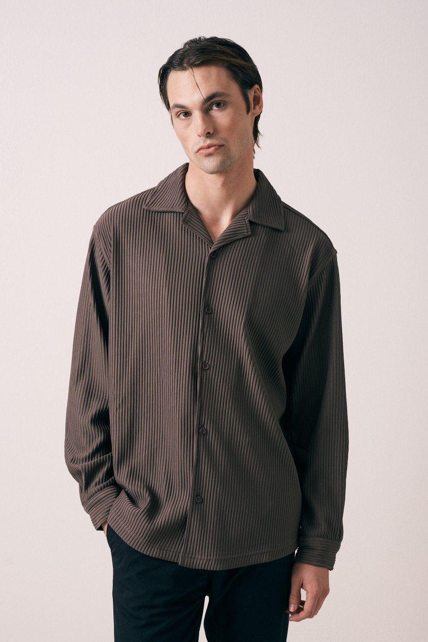Wholesale Men's Brown Shirt 1609W26-8517 