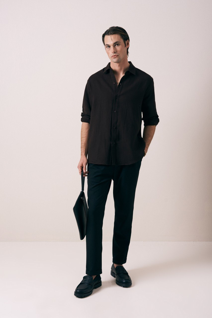 Wholesale Men's Brown Shirt 1609W26-6392