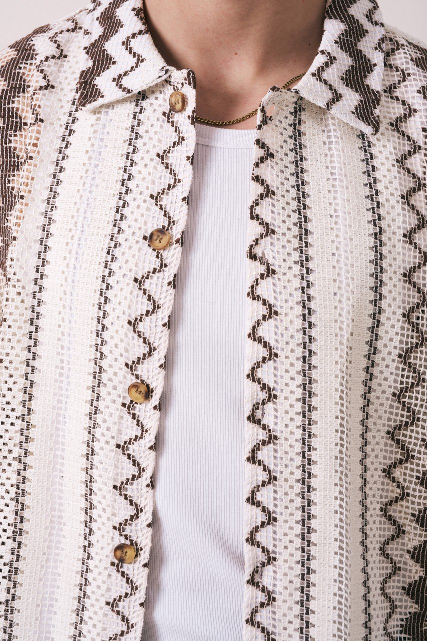 Wholesale Men's Brown Shirt 1609W26-6371 