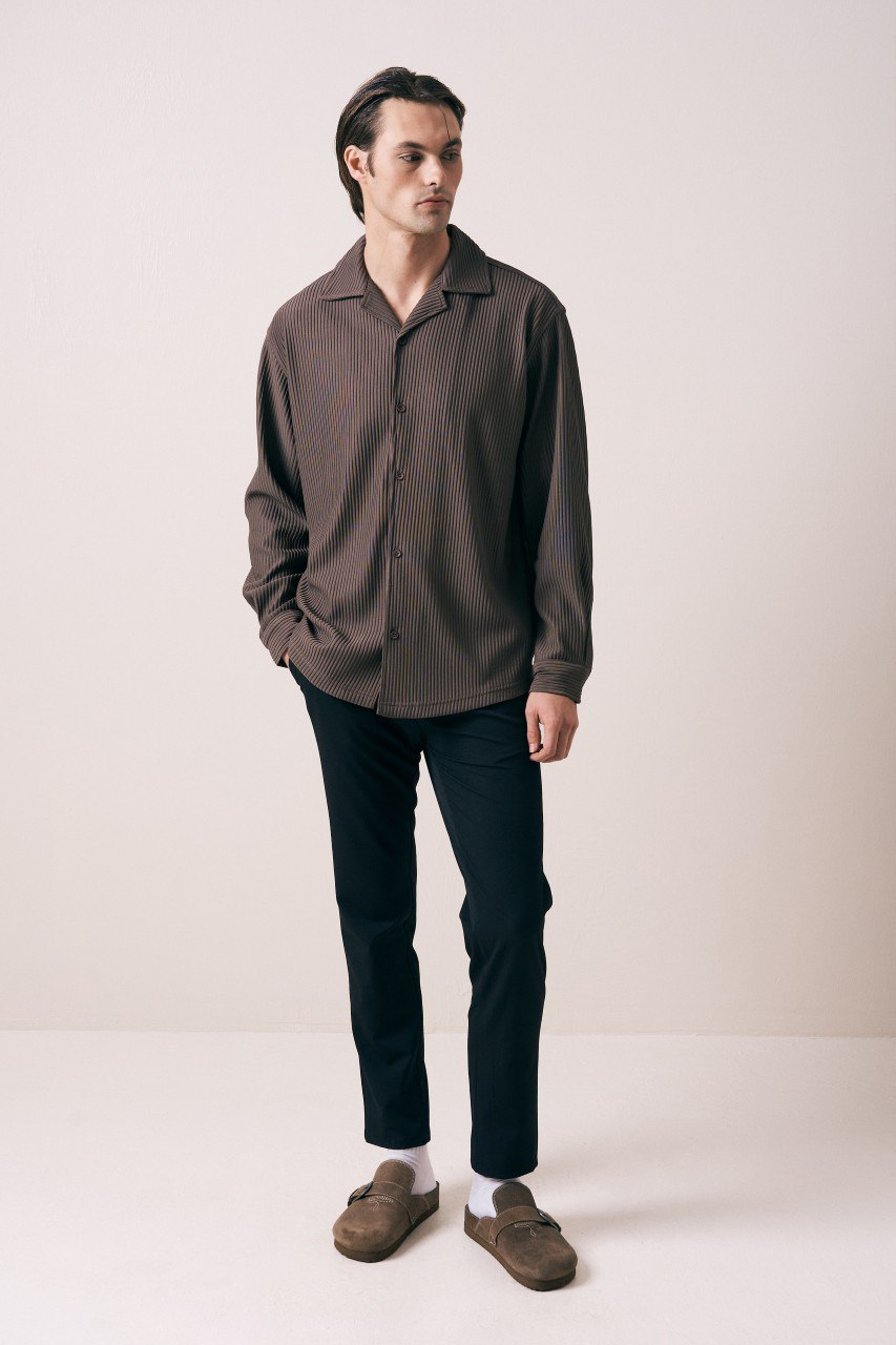 Wholesale Men's Brown Shirt 1609W26-8517 