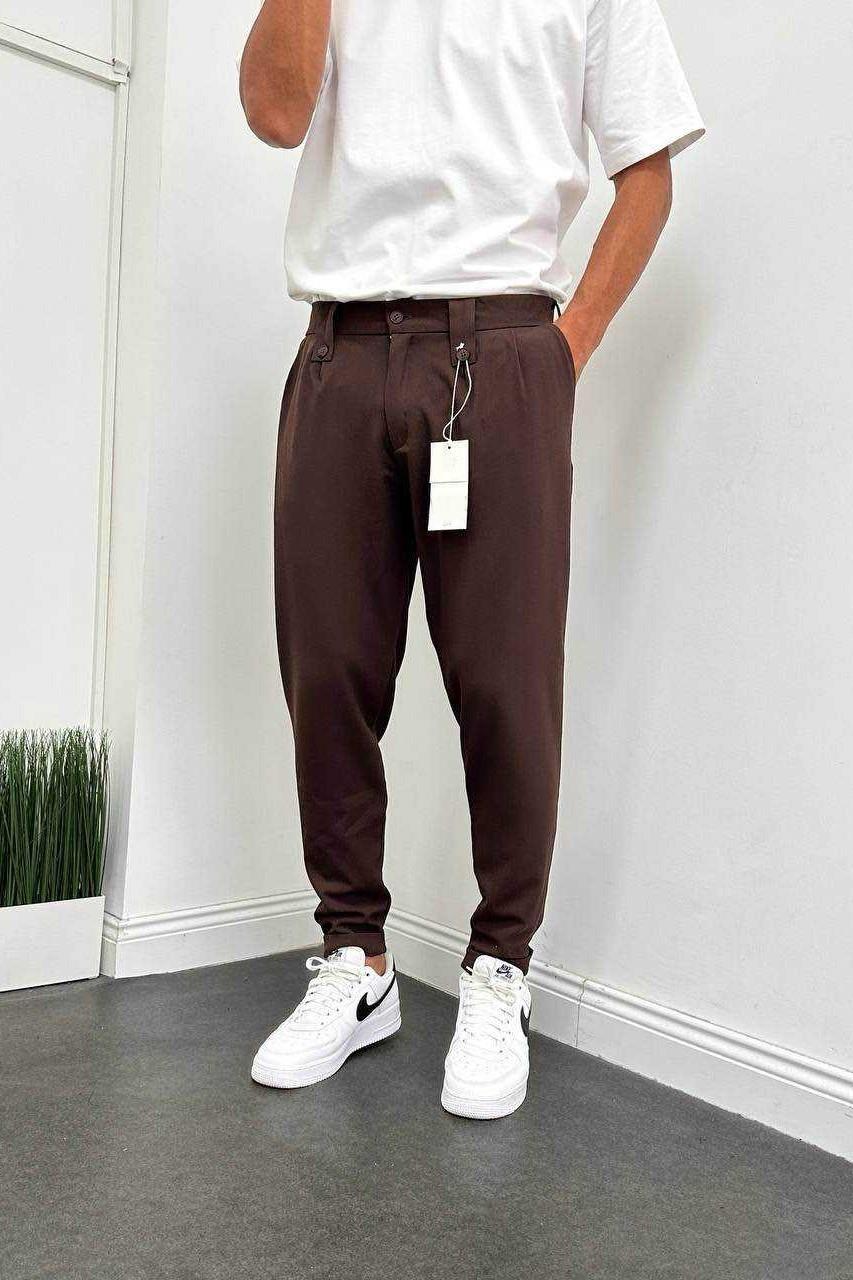 Wholesale Men's Brown Slim Fit Jeans 1504W26-PNT5024