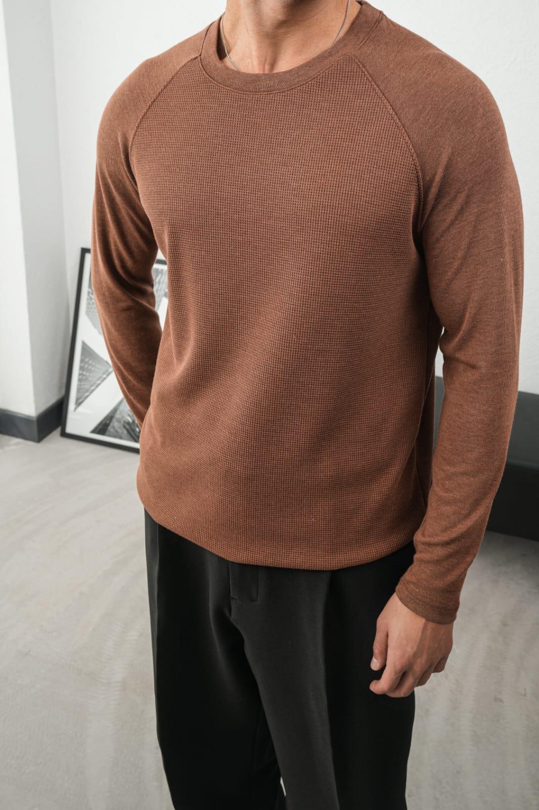 Wholesale Men's Brown Sweatshirt 1601FW26-0523