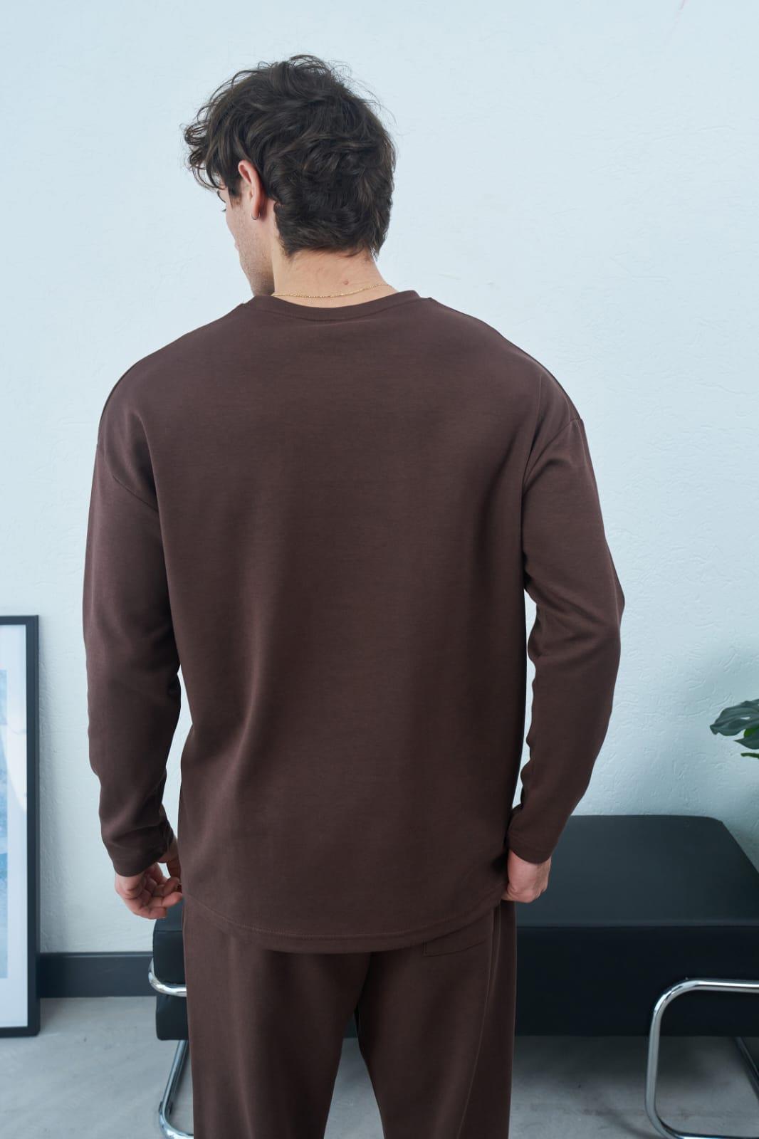 Wholesale Men's Brown Sweatshirt 1601FW26-2613