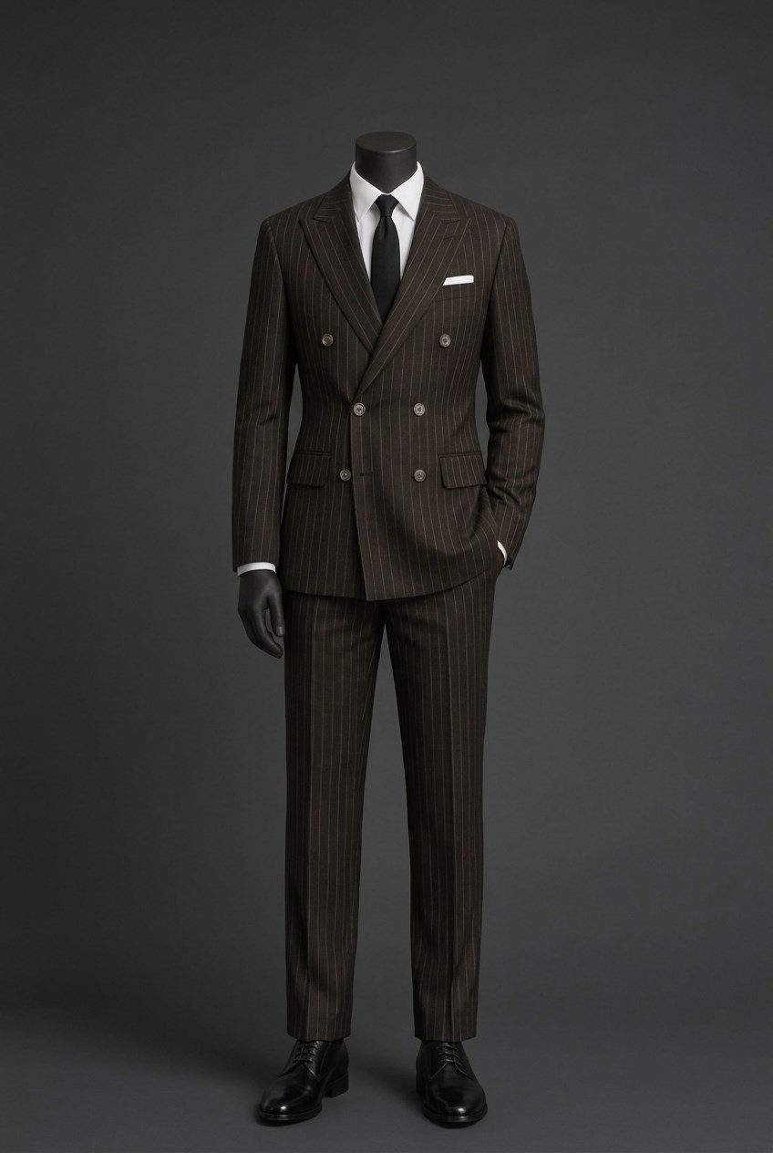 Wholesale Men's Brown Two-Piece Suit 1701-123