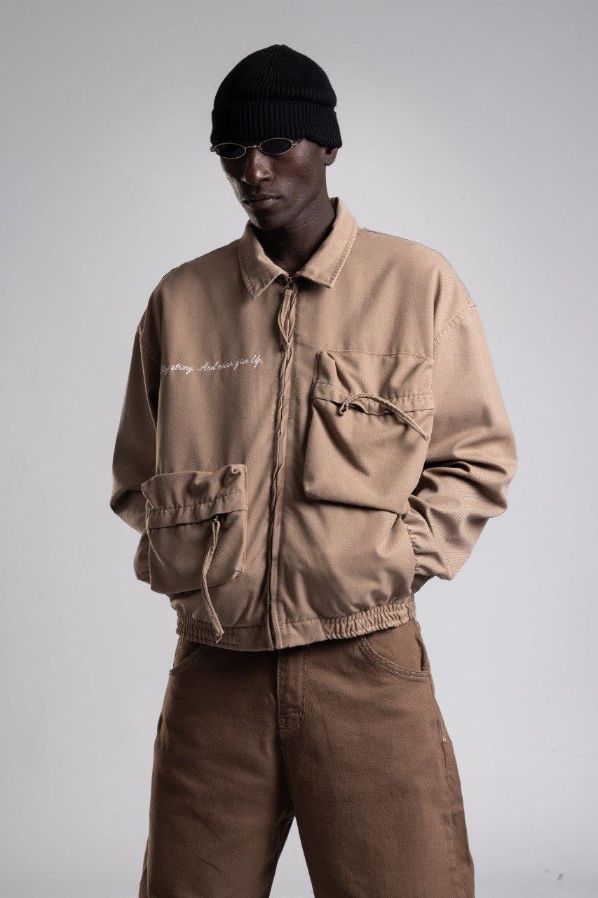 Wholesale Men's Camel Gabardine Jacket 1503W26-4594-1