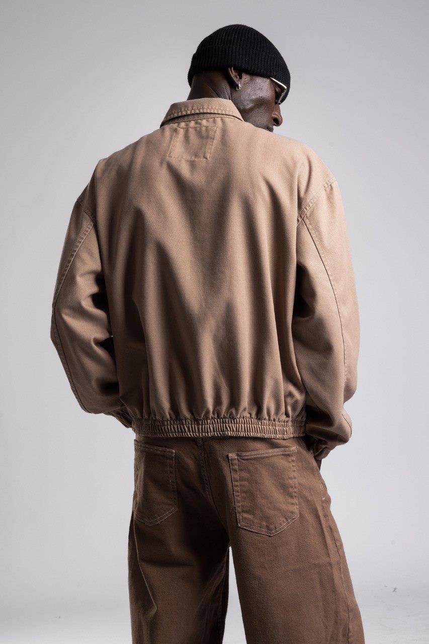 Wholesale Men's Camel Gabardine Jacket 1503W26-4594-1