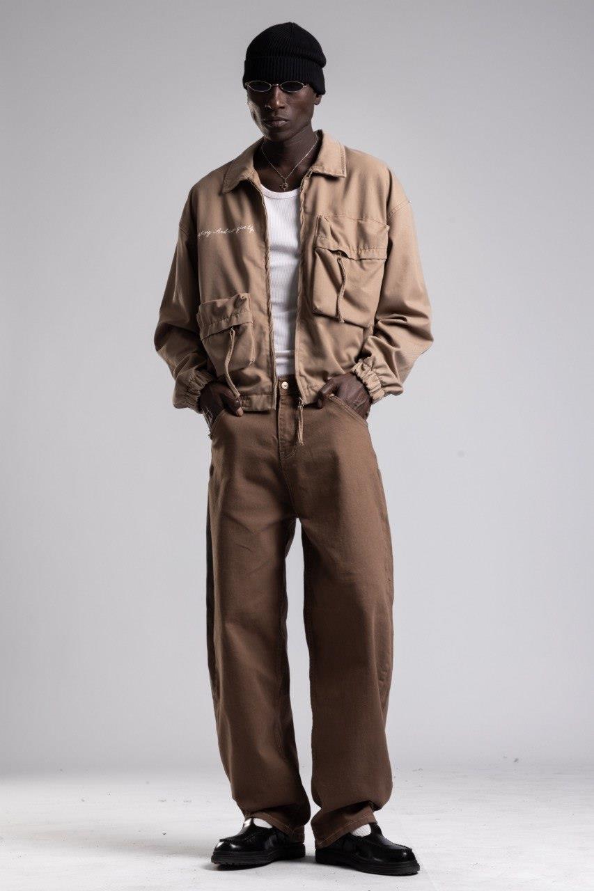 Wholesale Men's Camel Gabardine Jacket 1503W26-4594-1