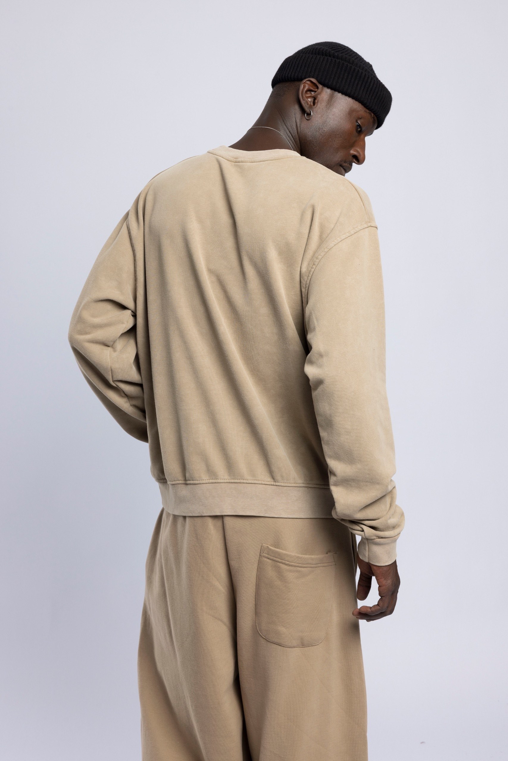 Wholesale Men's Camel Printed Sweatshirt  1503FW27-MRT-4634