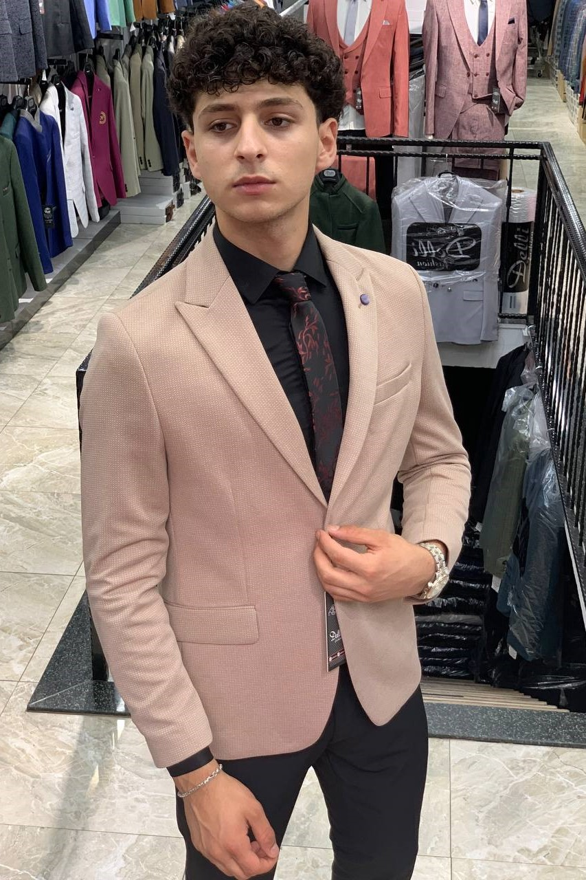 Wholesale Men's Caramel Blazer Jacket 1701W26-070