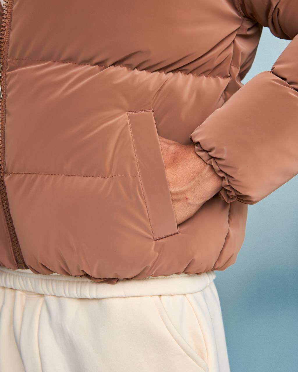 Wholesale Men's Coffee Brown Coat  1603W26-M1034 