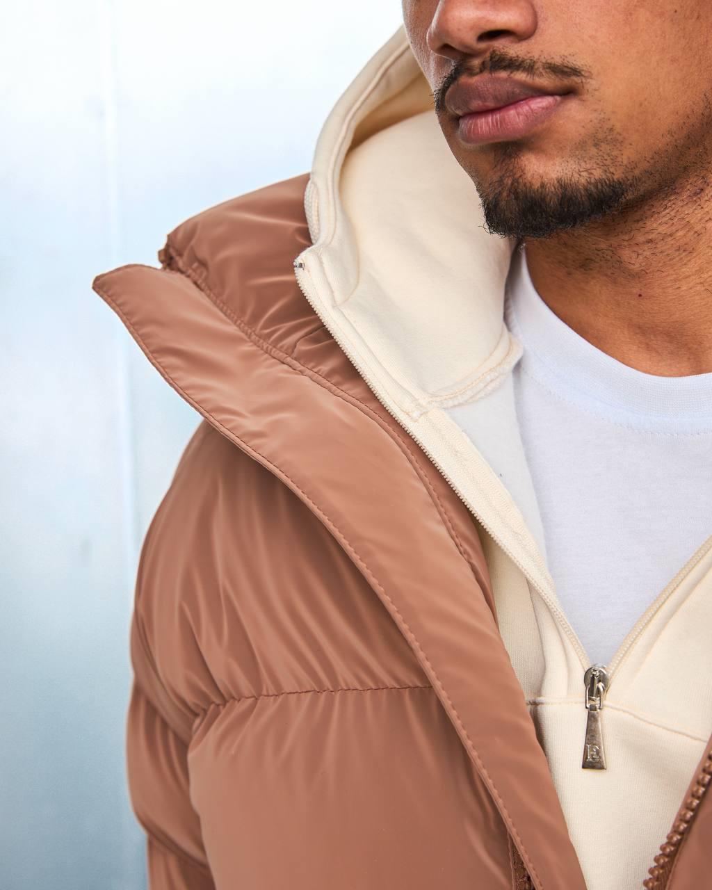 Wholesale Men's Coffee Brown Coat  1603W26-M1034 