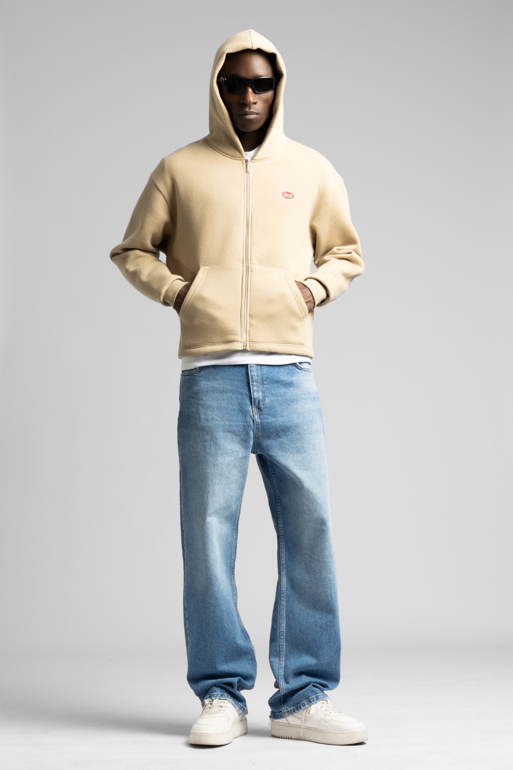 Wholesale Men's Cream Embroidered Sweatshirt  1503FW27-26CK-029
