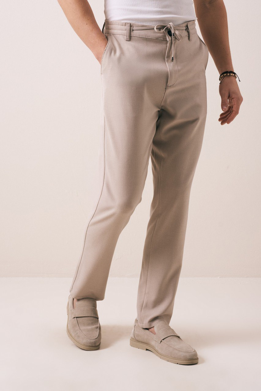 Wholesale Men's Cream Pants 1609W26-8521 