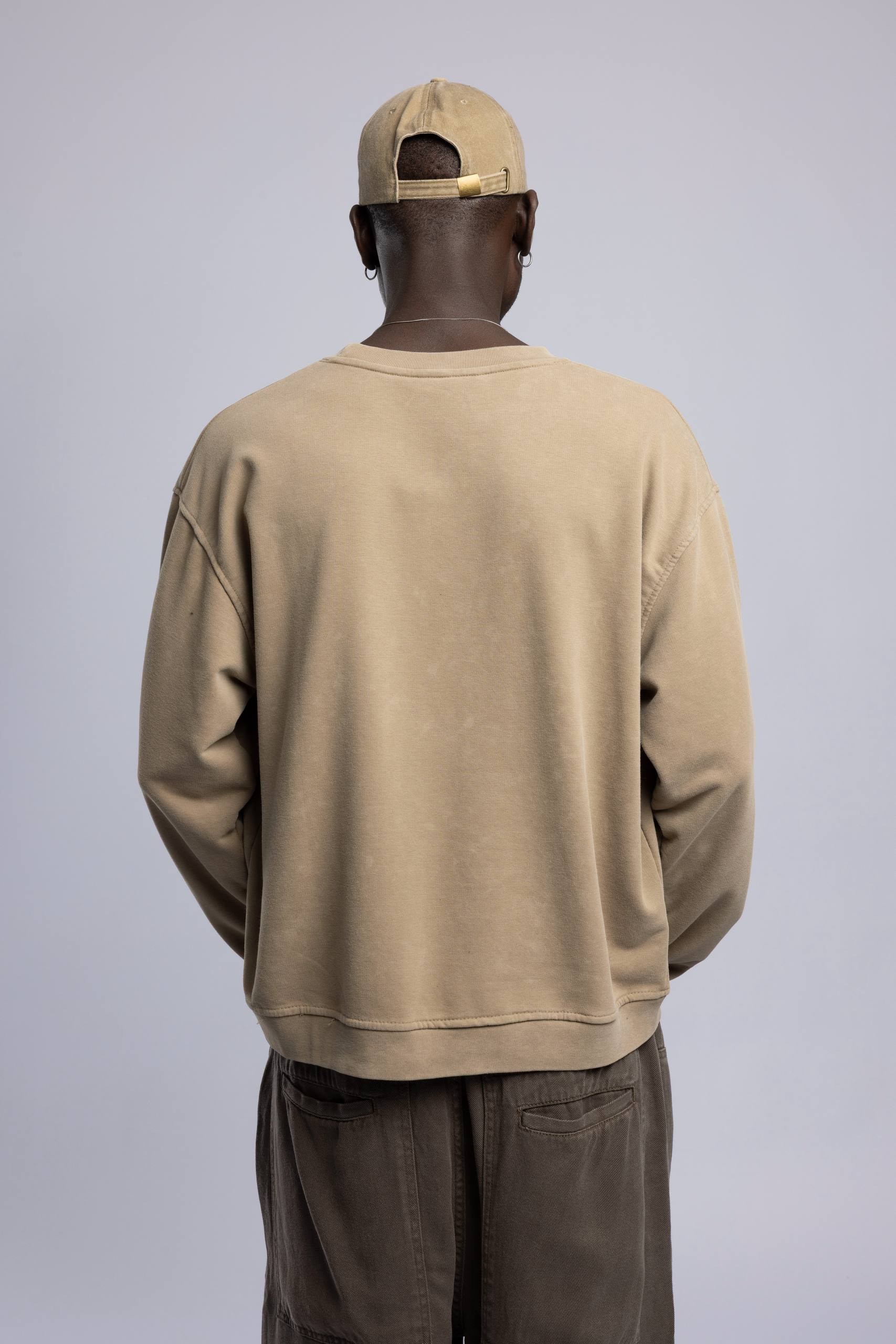 Wholesale Men's Cream Printed Sweatshirt  1503FW27-MRT-4633