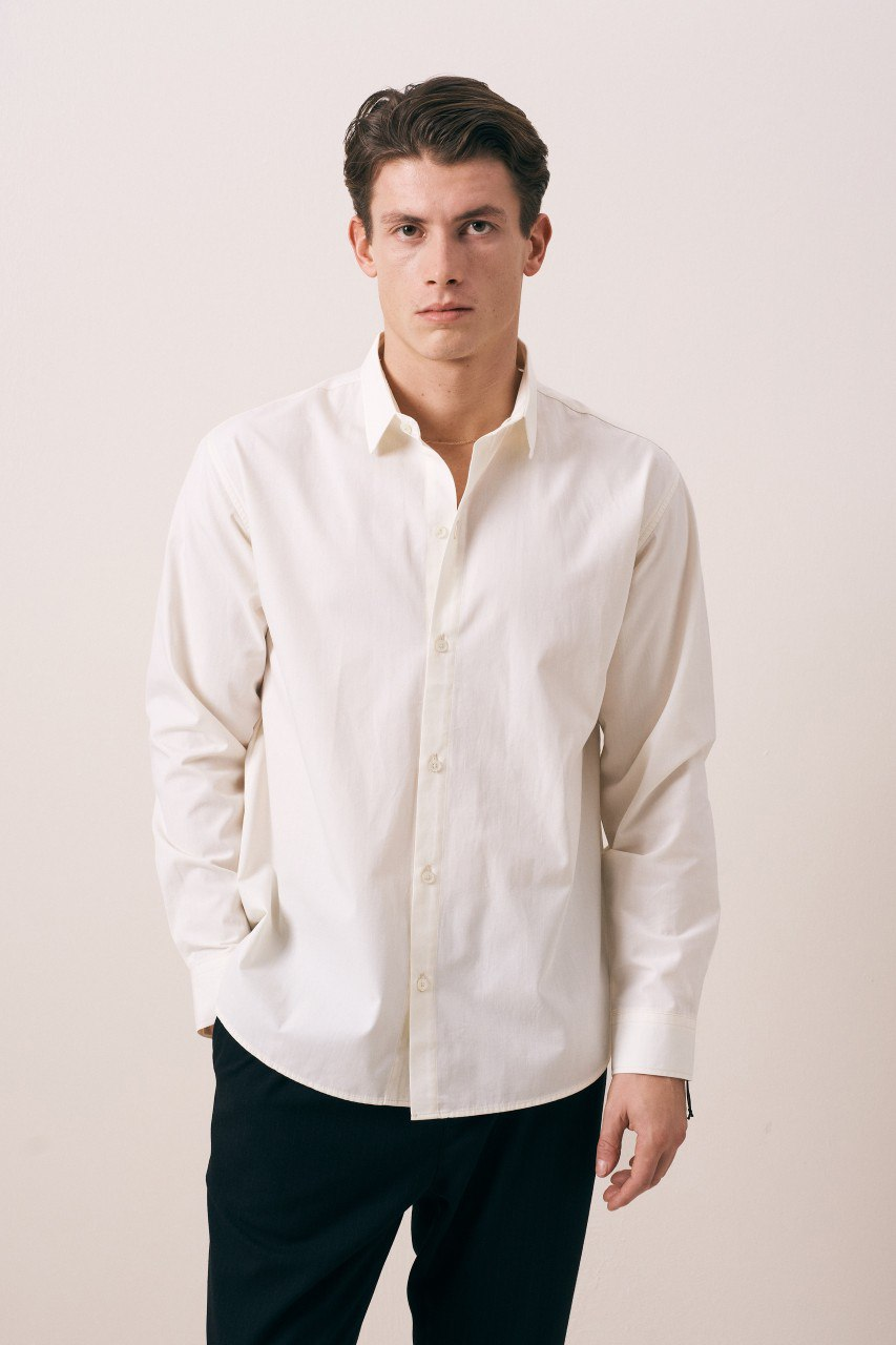 Wholesale Men's Cream Shirt 1609W26-6382 