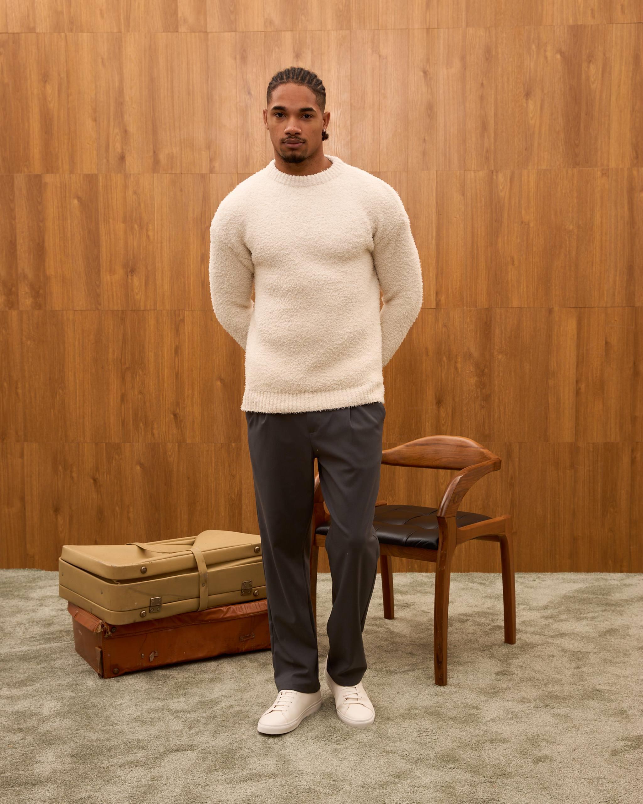 Wholesale Men's Cream Sweater 1603W26-25TK-021