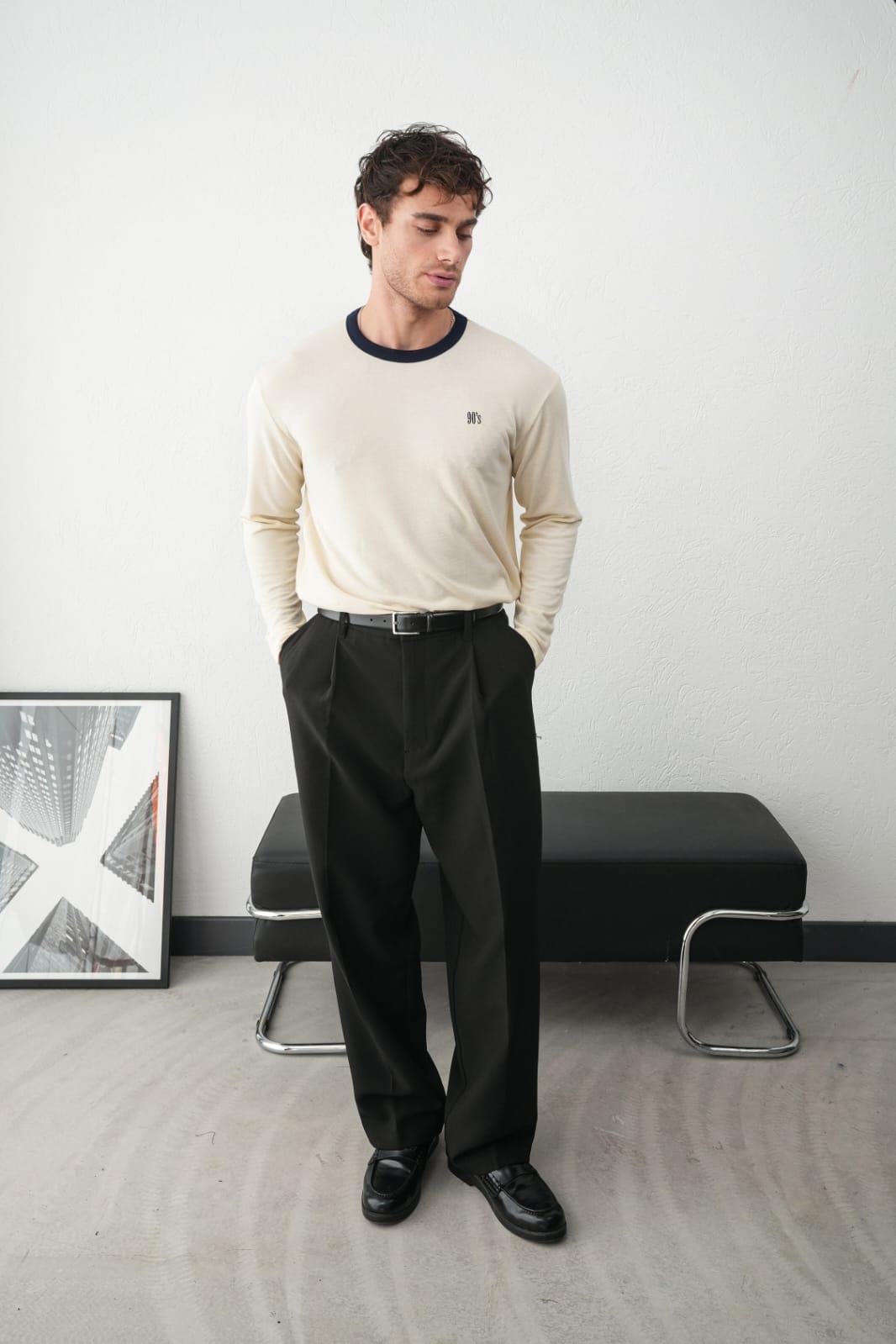 Wholesale Men's Cream Sweatshirt 1601FW26-2620