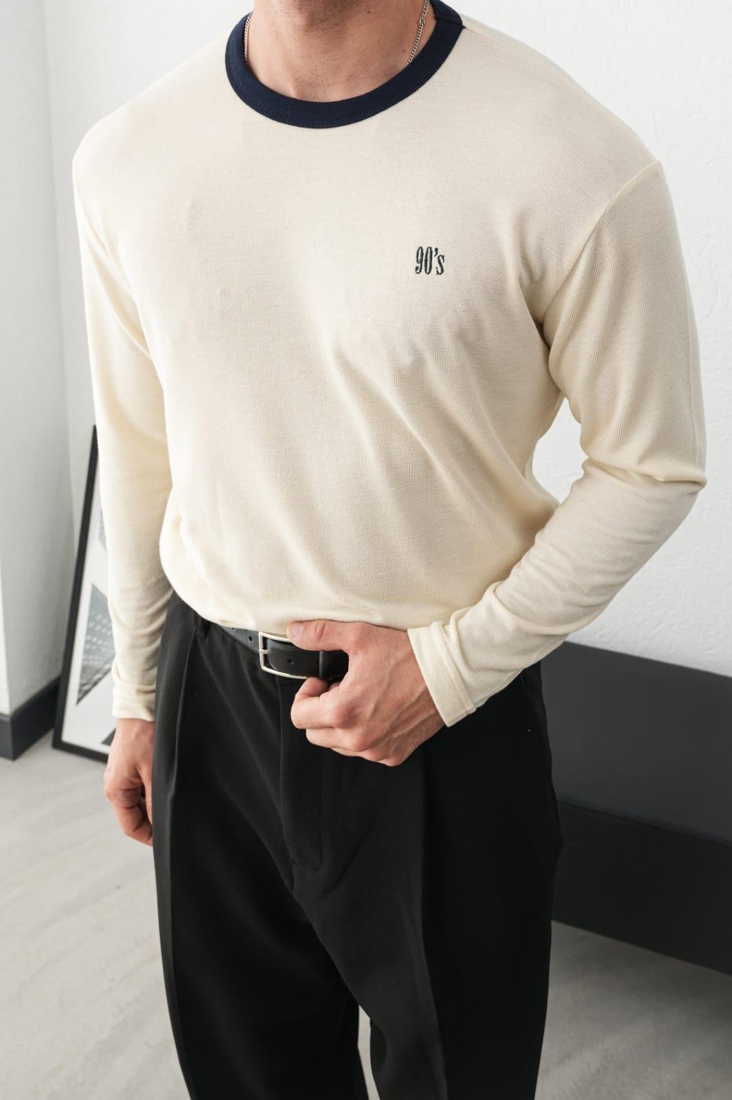 Wholesale Men's Cream Sweatshirt 1601FW26-2620