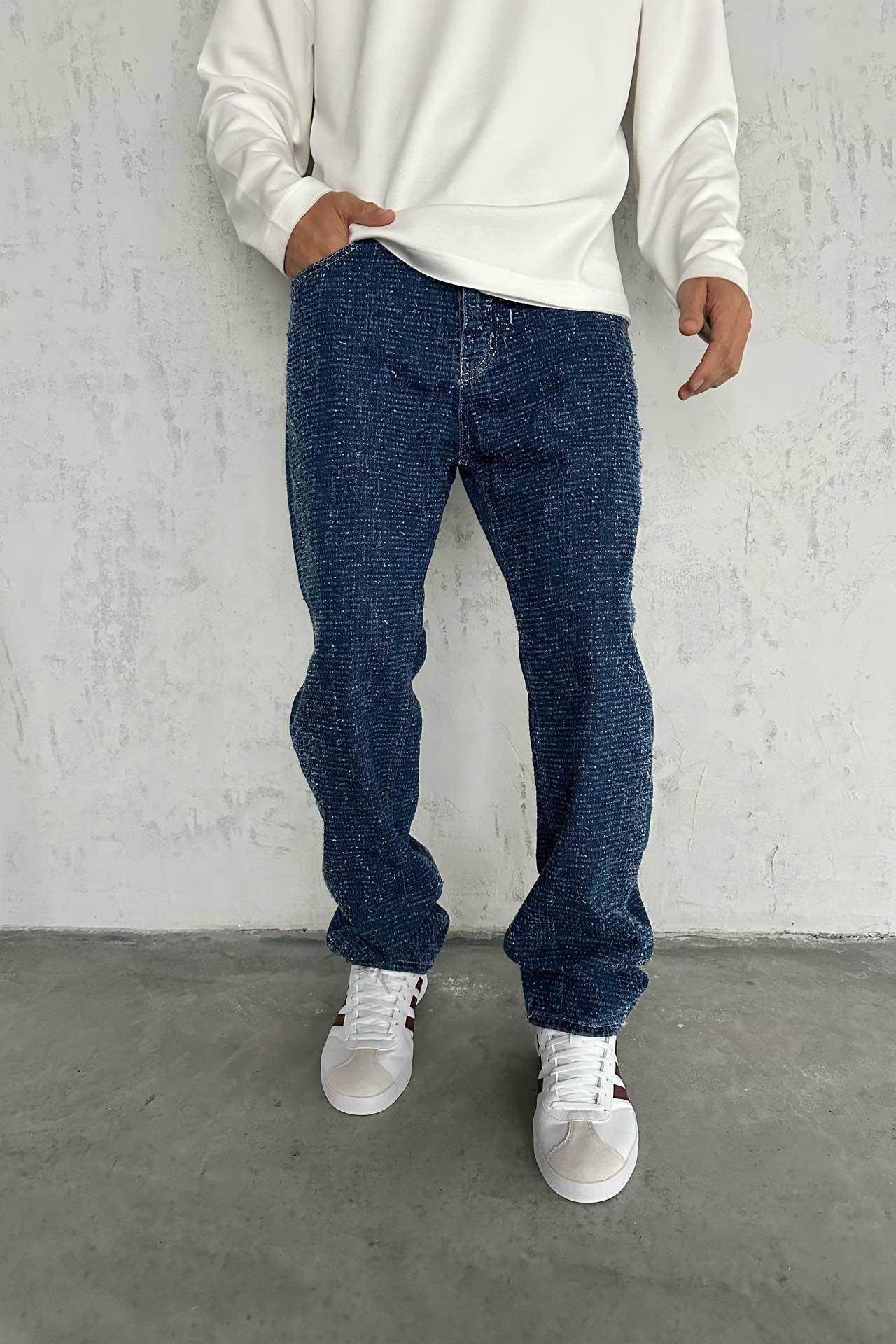 Wholesale Men's Dark Blue Baggy Jeans 1504W26-PNT2898