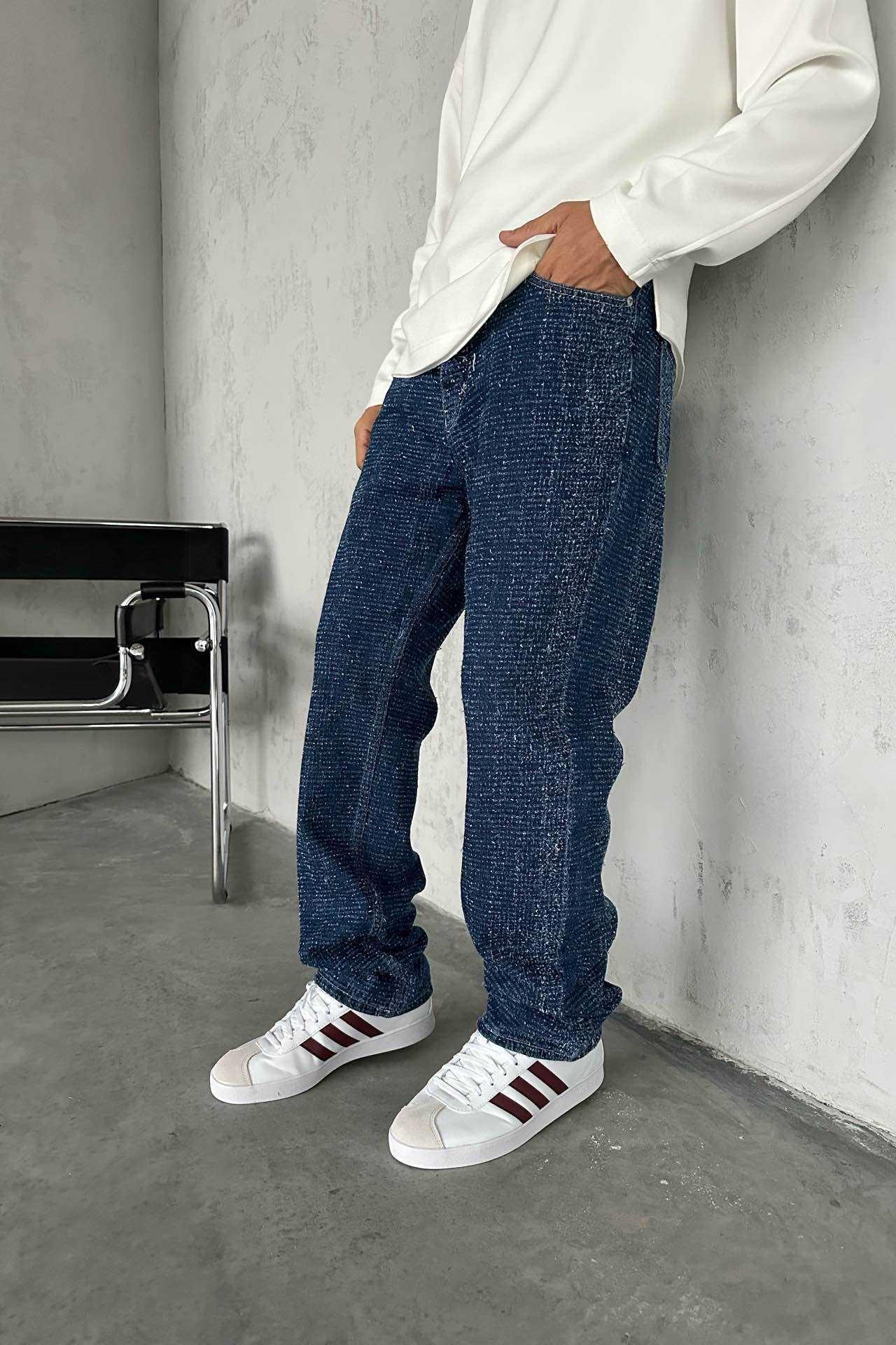 Wholesale Men's Dark Blue Baggy Jeans 1504W26-PNT2898