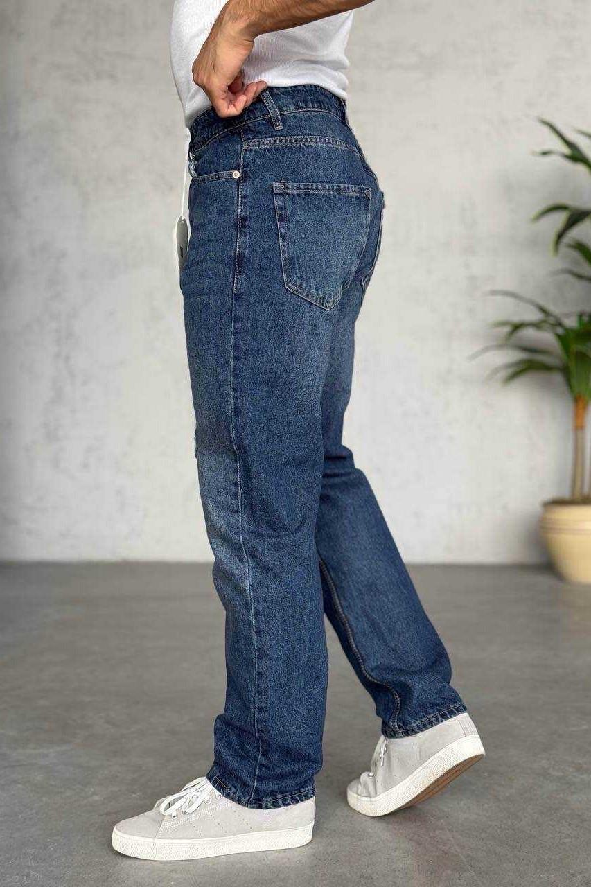 Wholesale Men's Dark Blue Baggy Jeans 1504W26-PNT3188