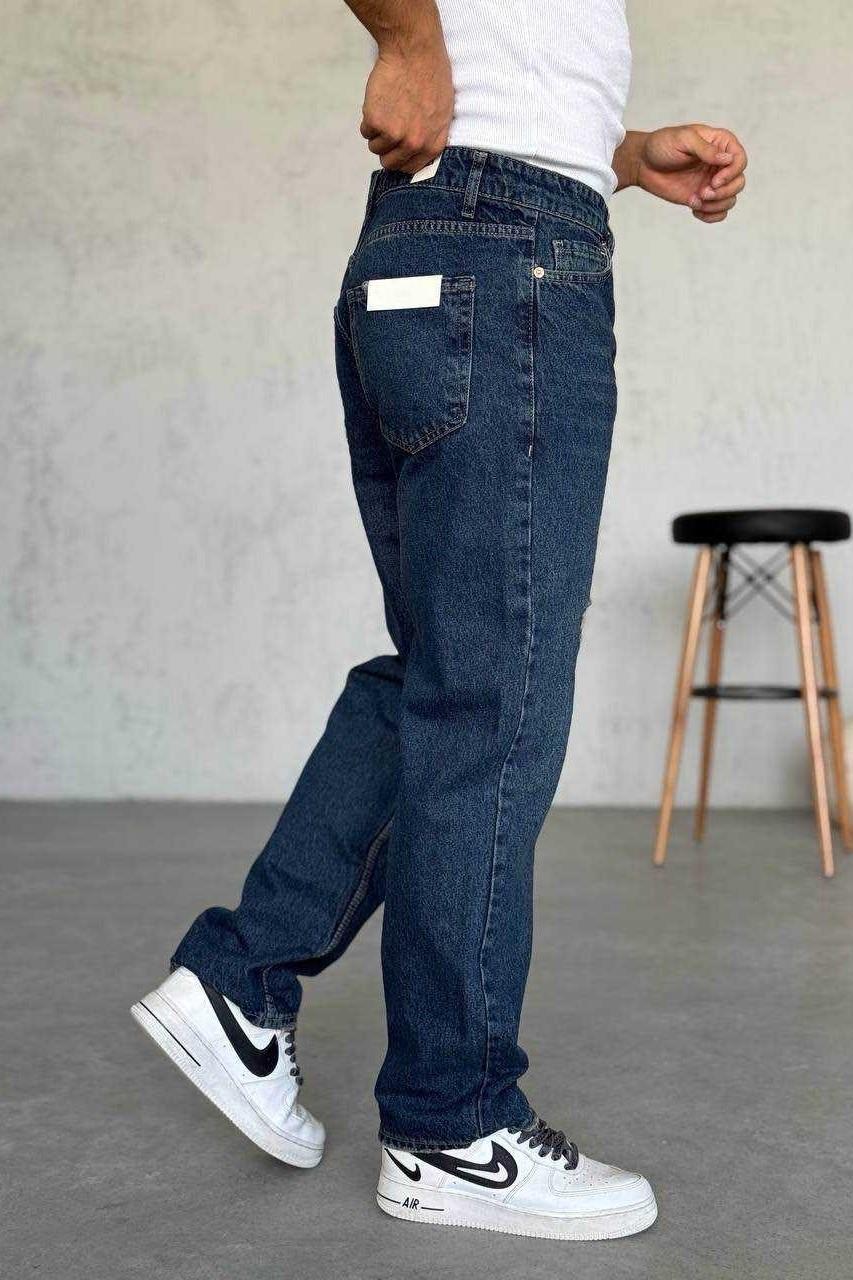 Wholesale Men's Dark Blue Baggy Jeans 1504W26-PNT2244