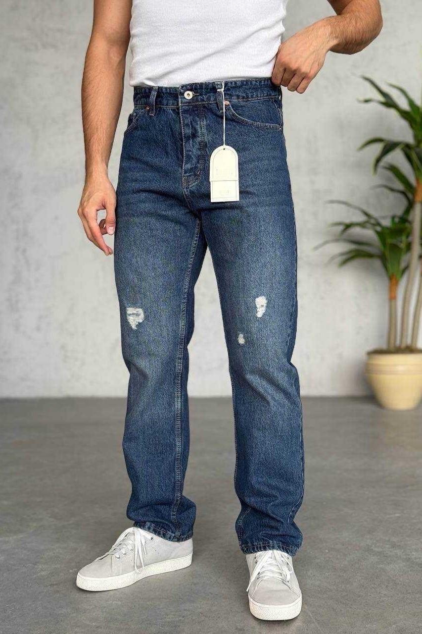 Wholesale Men's Dark Blue Baggy Jeans 1504W26-PNT3188