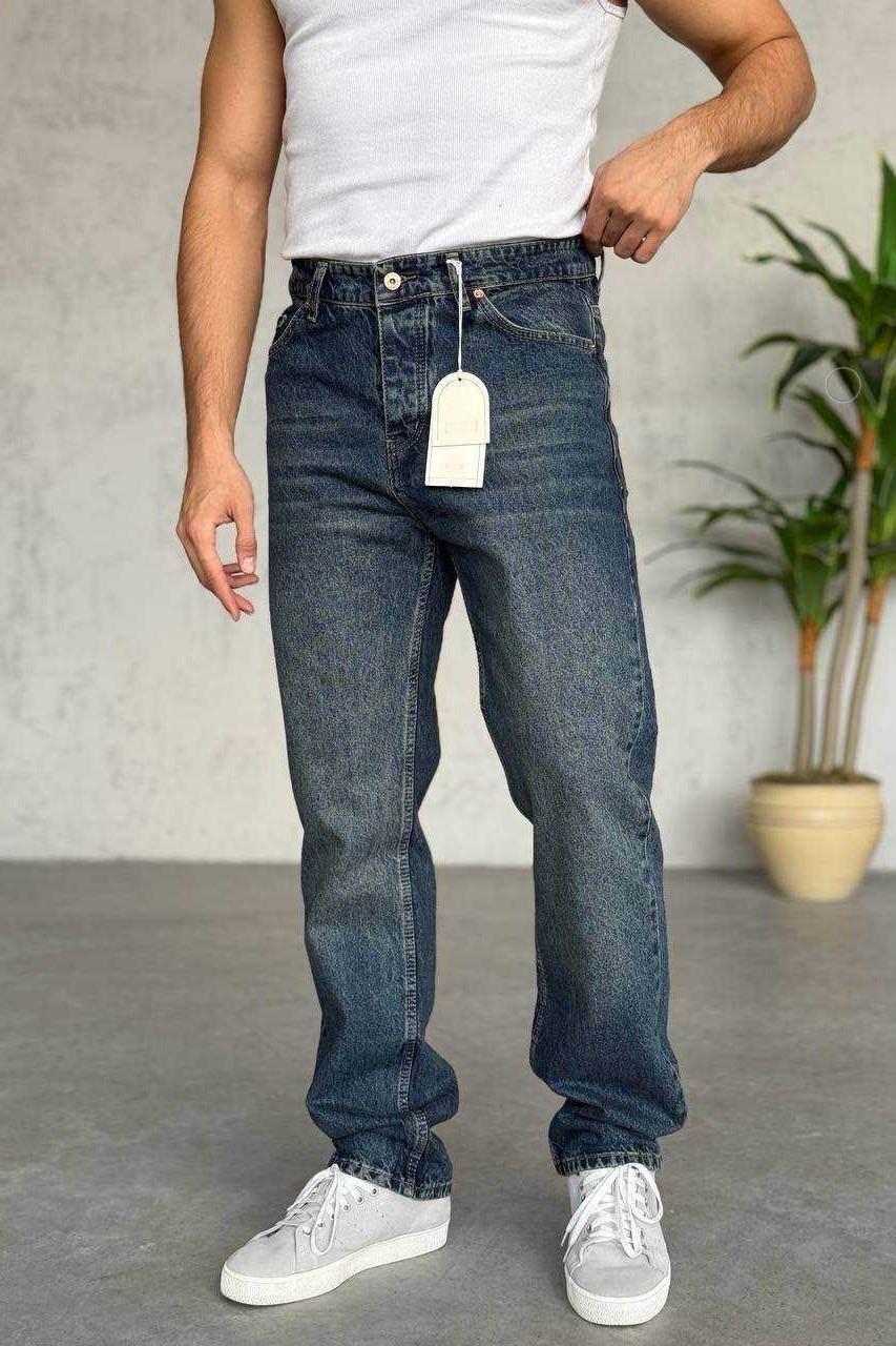 Wholesale Men's Dark Blue Baggy Jeans 1504W26-PNT3193