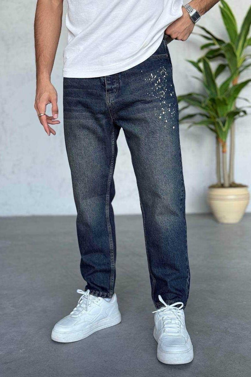 Wholesale Men's Dark Blue Relaxed Fit Jeans 1504W26-PNT3250