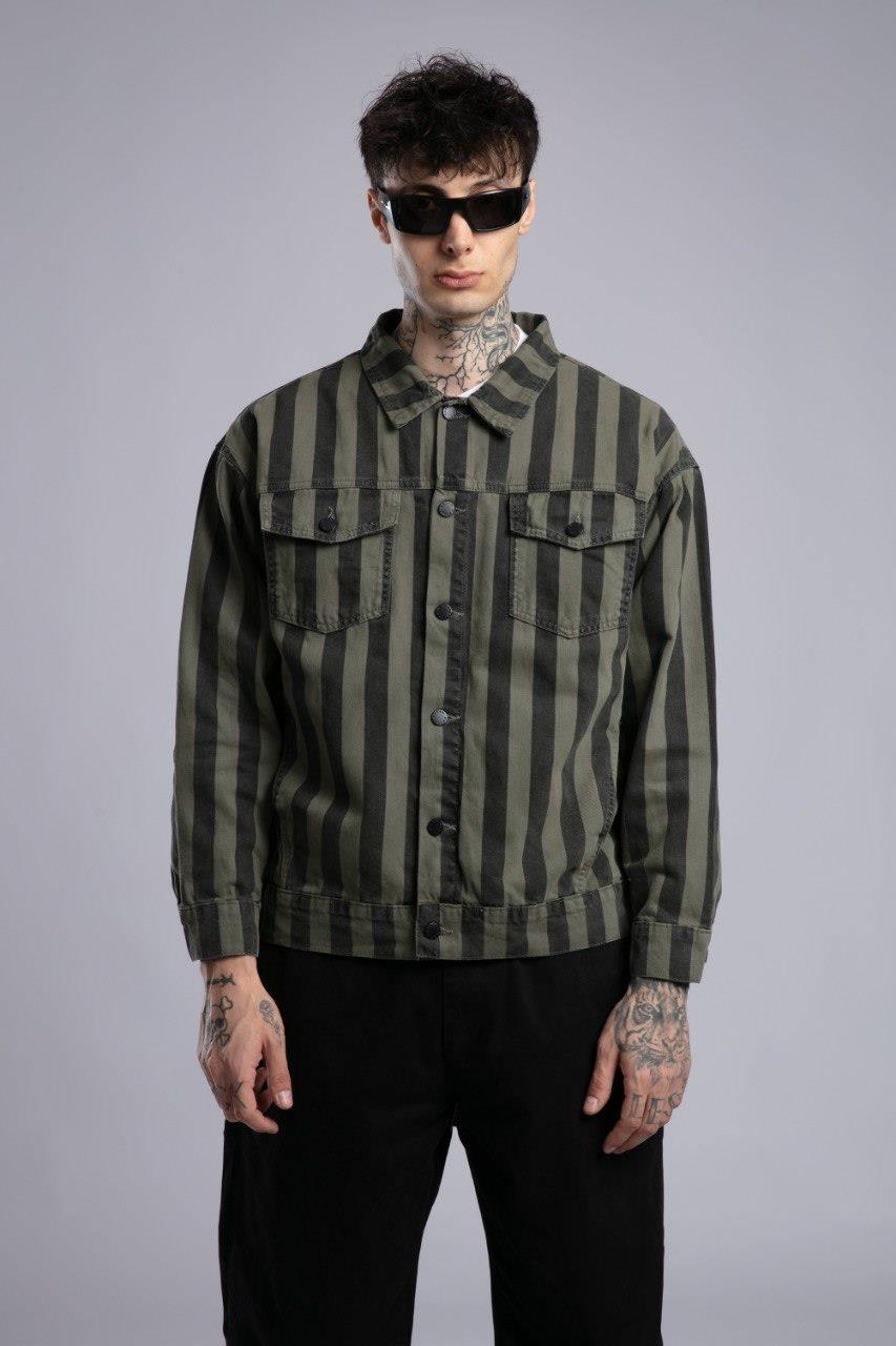 Wholesale Men's Dark Green Gabardine Jacket 1503W26-4307-4