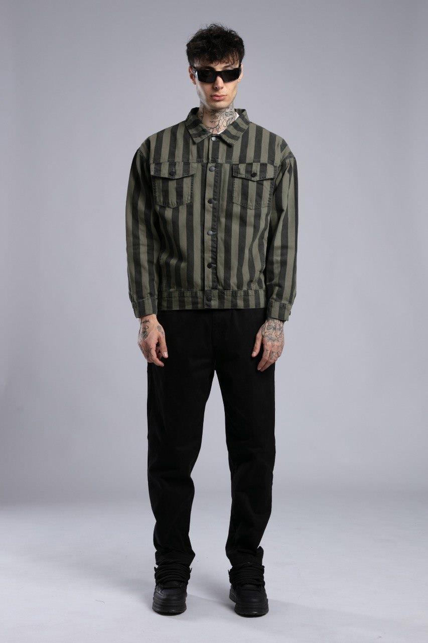 Wholesale Men's Dark Green Gabardine Jacket 1503W26-4307-4