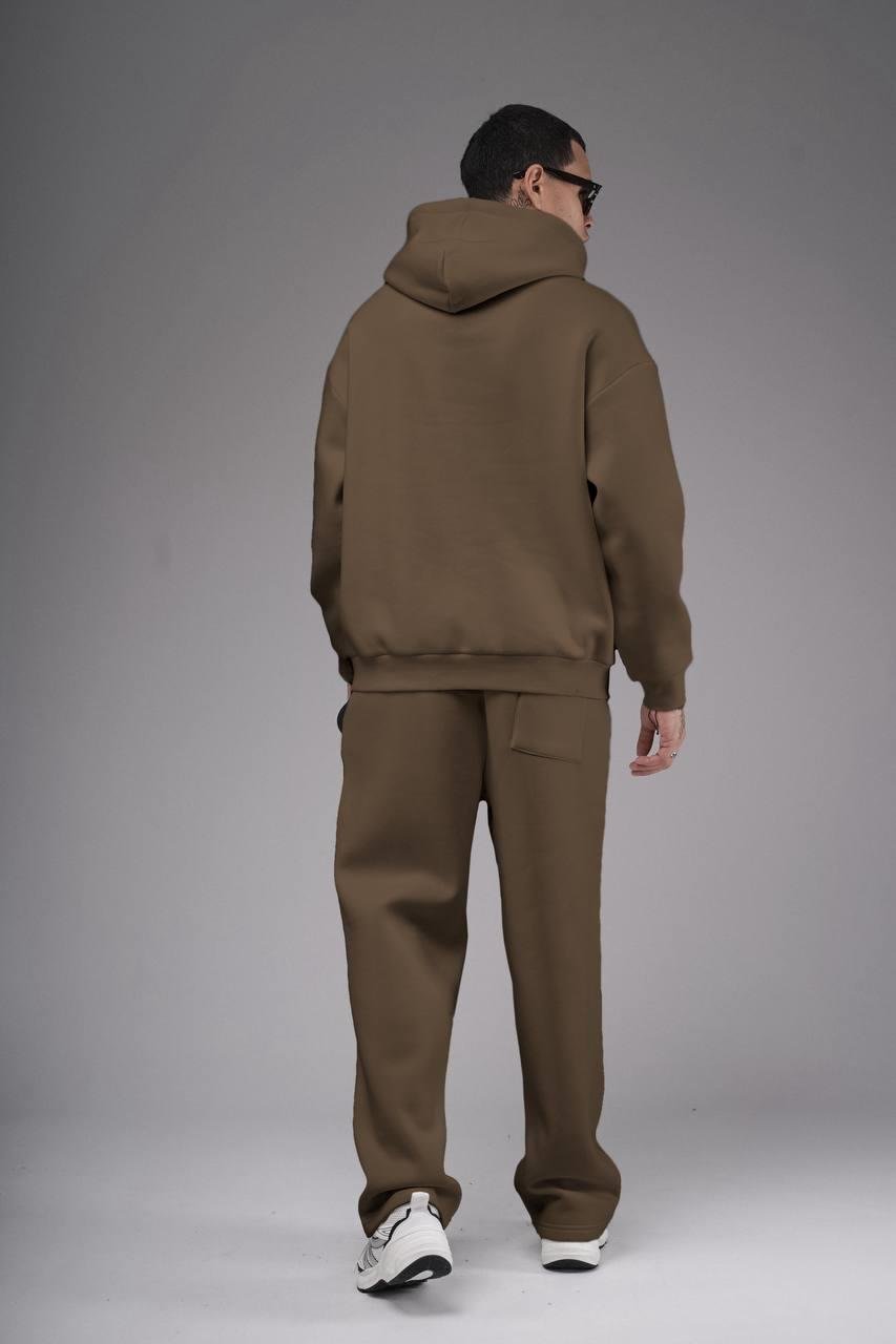 Wholesale Men's Dark Sand Oversize Tracksuit 1690W26-129