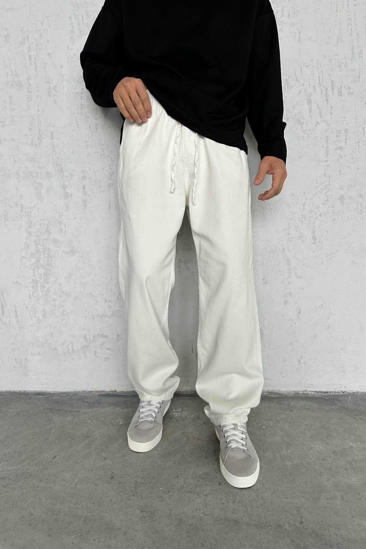 Wholesale Men's Ecru Baggy Pants 1504W26-PNT2852