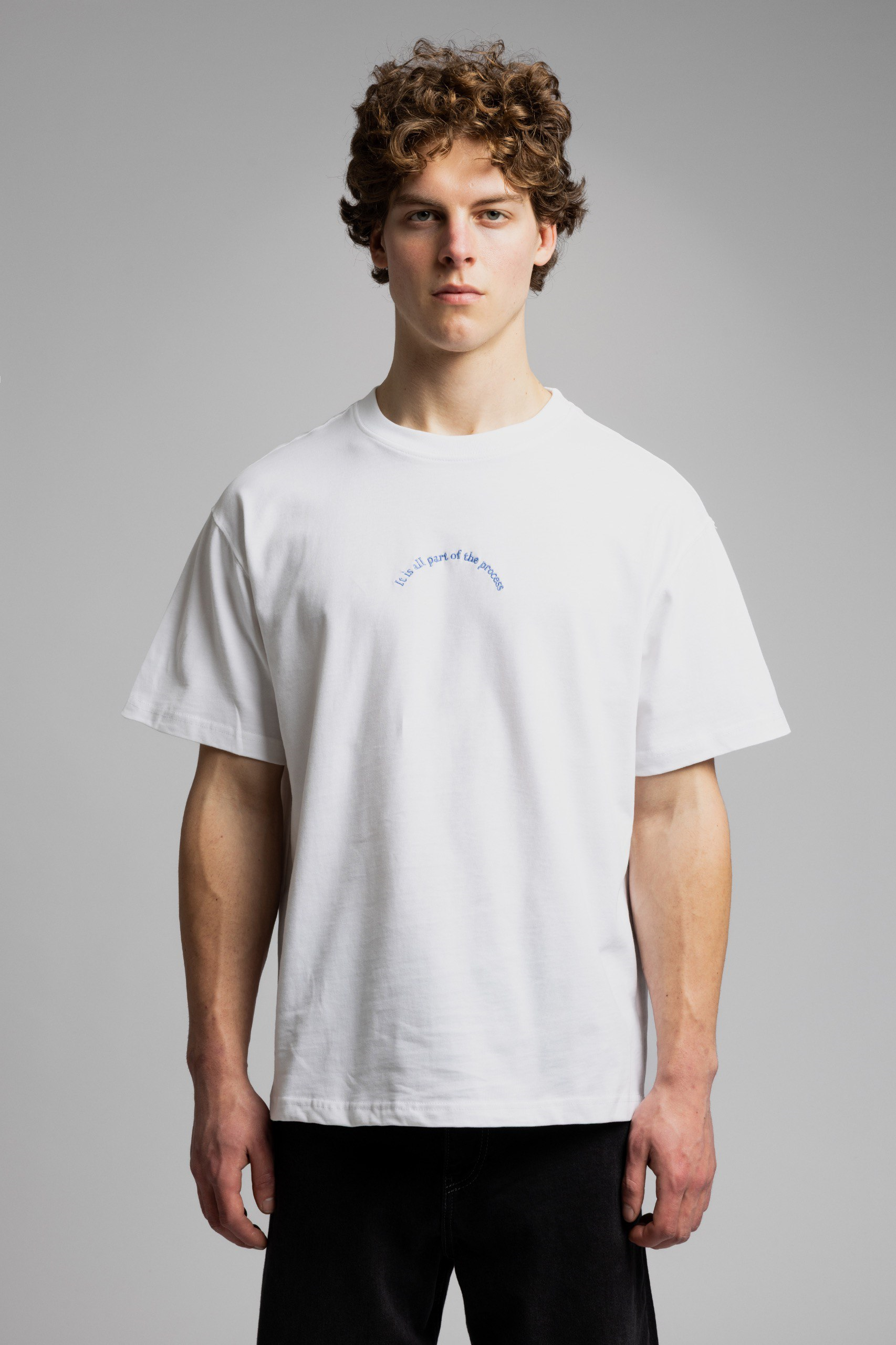 Wholesale Men's Ecru Basic T-shirt 1503W26-MRT-26002