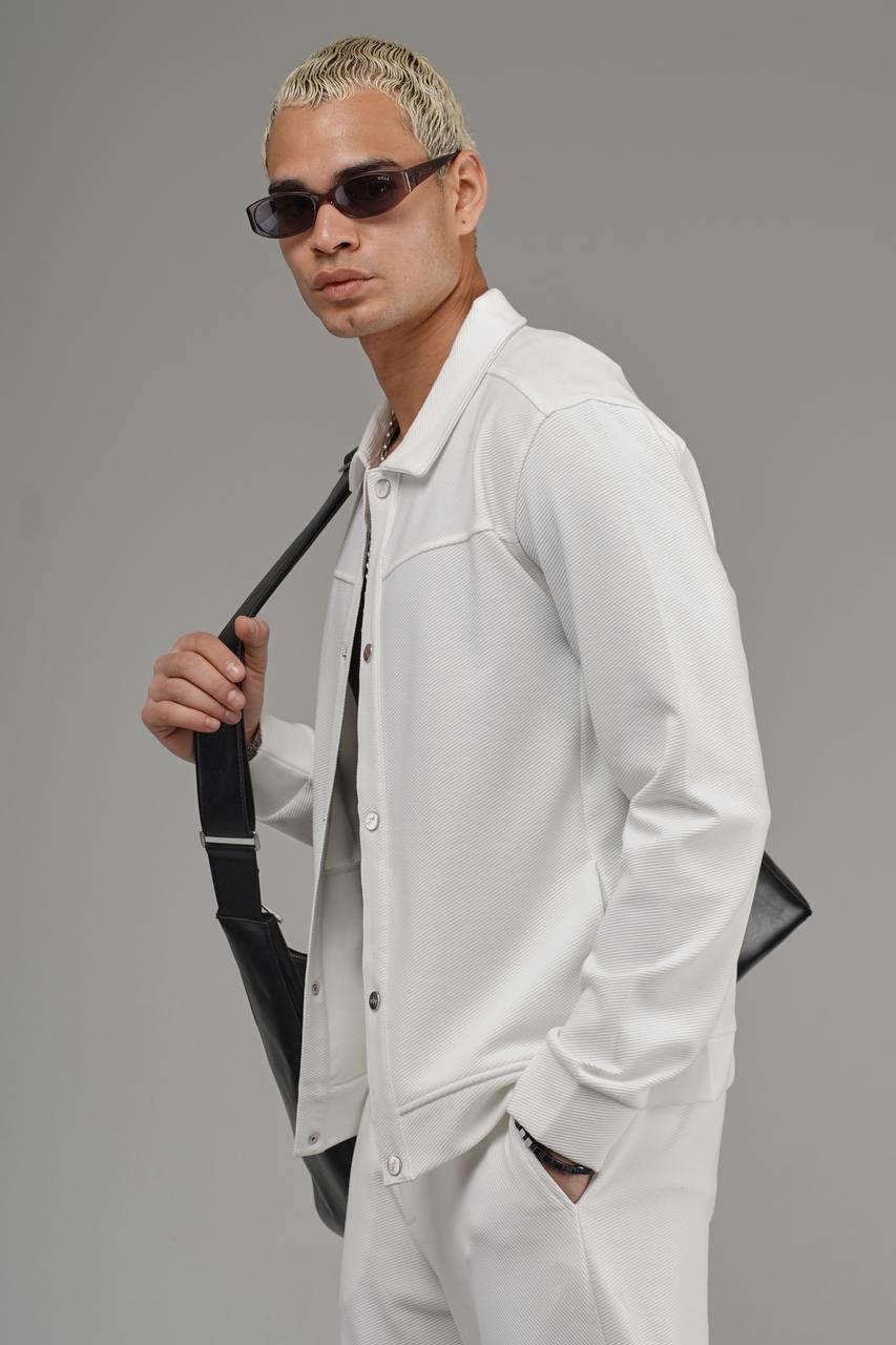 Wholesale Men's Ecru Oversize Tracksuit 1690W26-135.