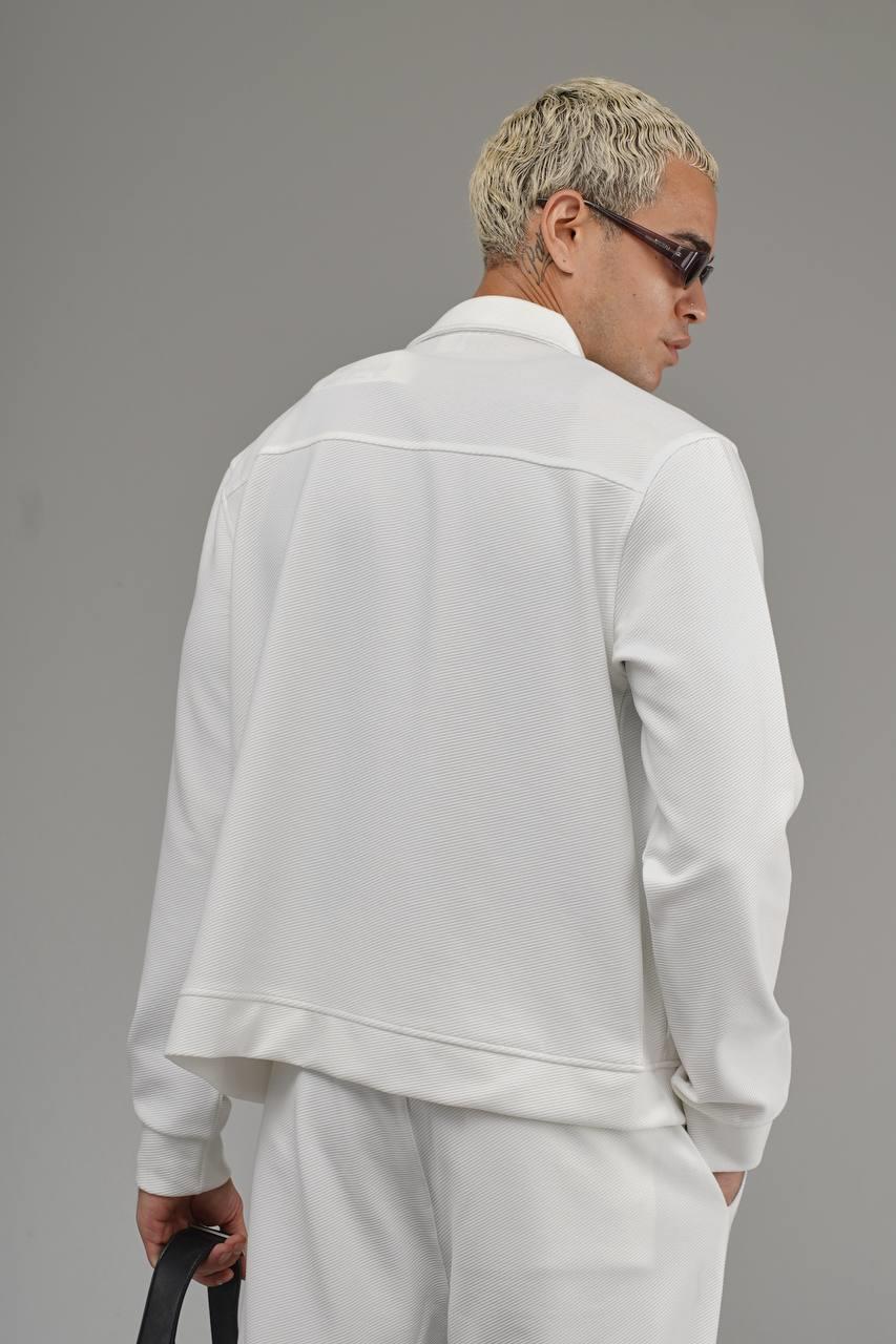 Wholesale Men's Ecru Oversize Tracksuit 1690W26-135.