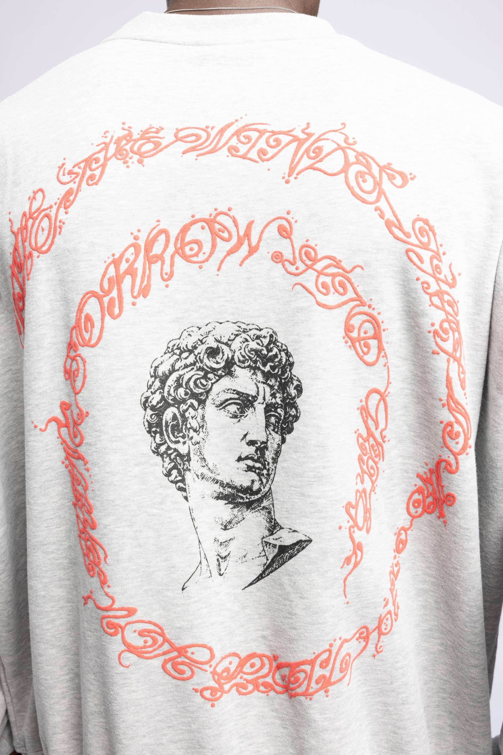 Wholesale Men's Ecru Printed Sweatshirt  1503FW27-MRT-4642