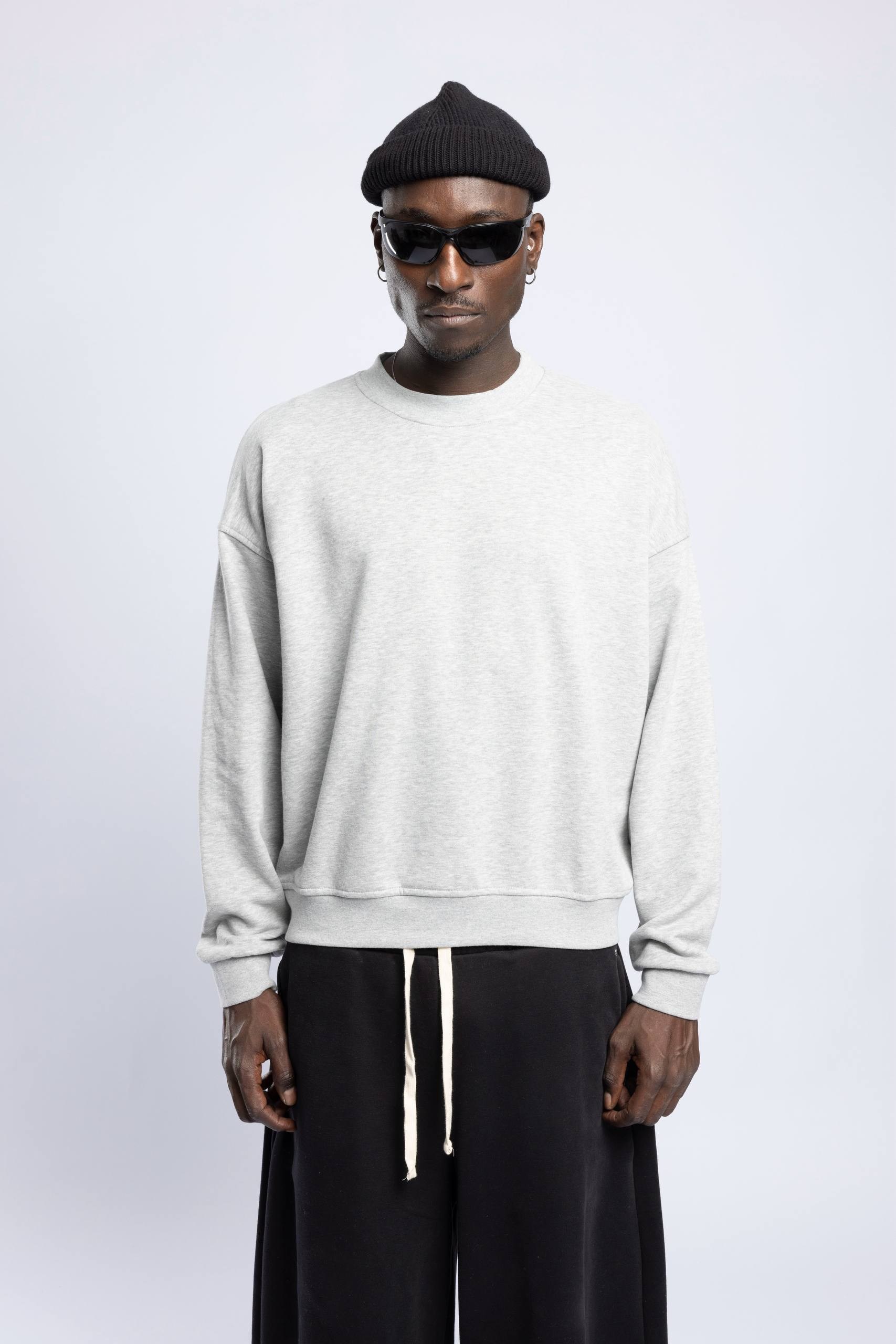 Wholesale Men's Ecru Printed Sweatshirt  1503FW27-MRT-4642