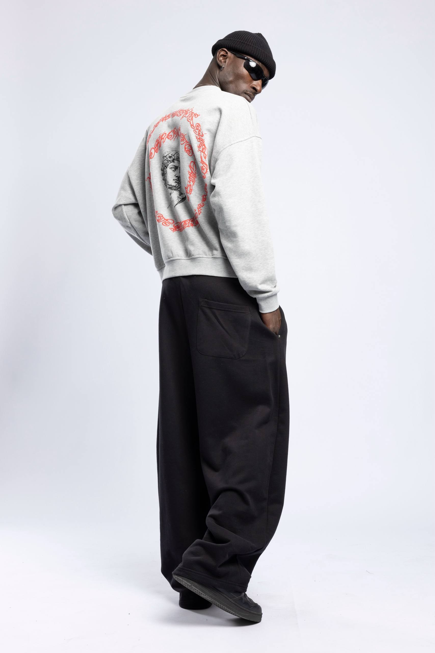 Wholesale Men's Ecru Printed Sweatshirt  1503FW27-MRT-4642