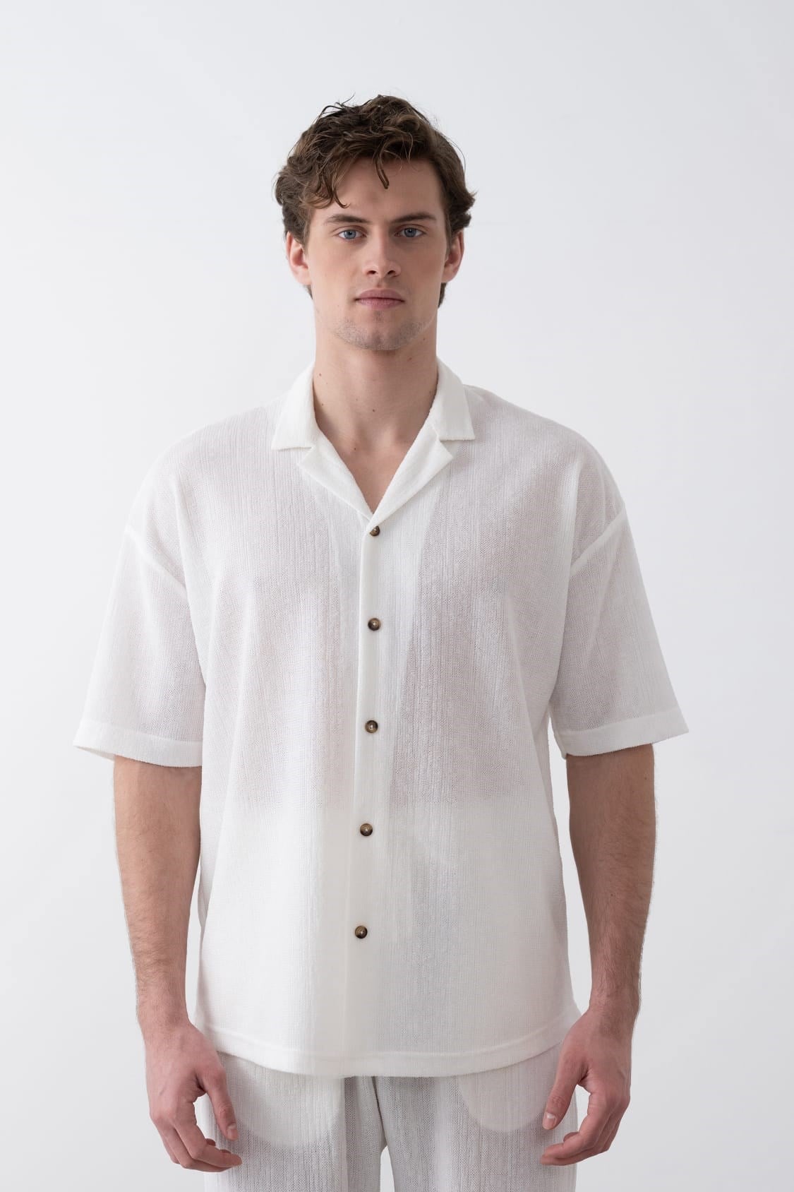 Wholesale Men's Ecru Shirt 1601S26-2487