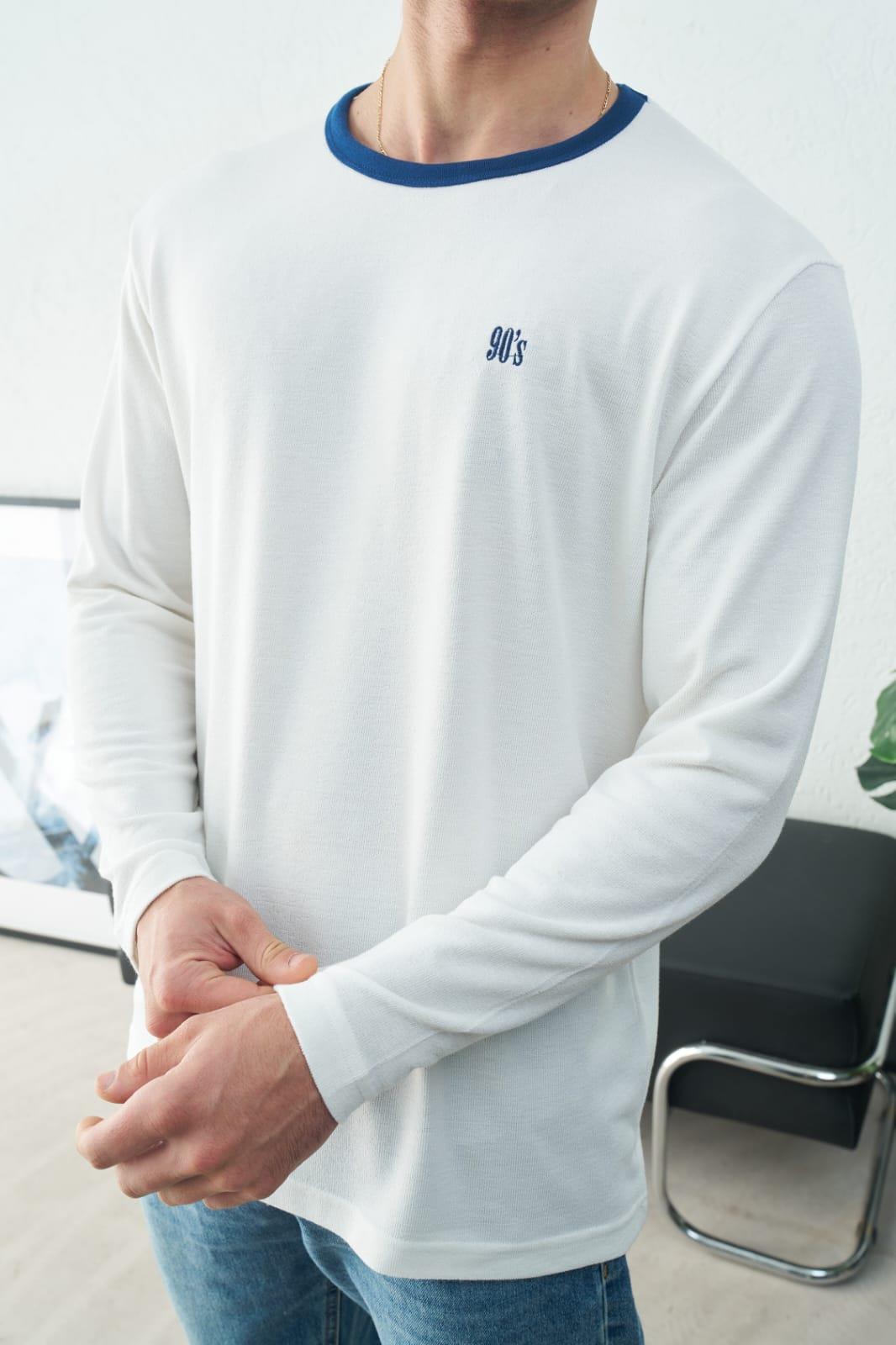 Wholesale Men's Ecru Sweatshirt 1601FW26-2620