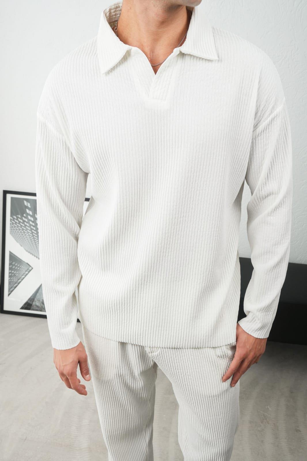 Wholesale Men's Ecru Sweatshirt 1601FW26-2316