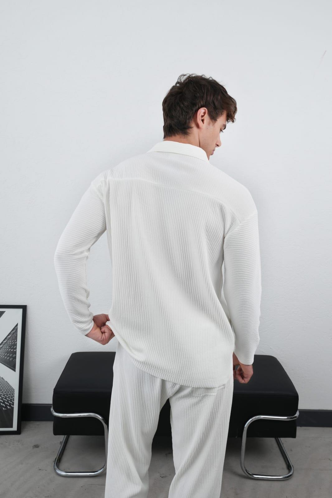 Wholesale Men's Ecru Sweatshirt 1601FW26-2336