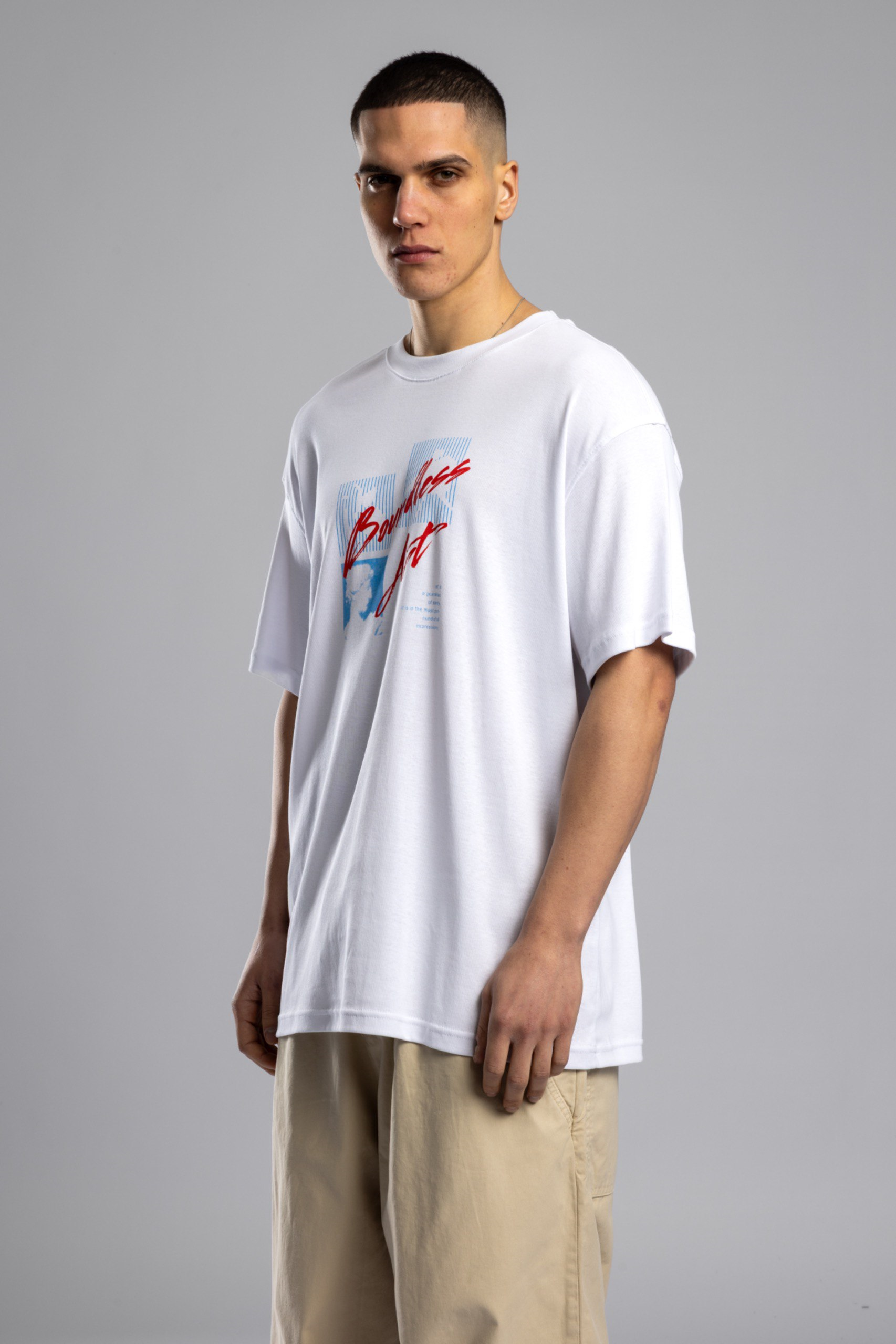 Wholesale Men's Ecru Thin T-shirt 1503W26-26CY-010