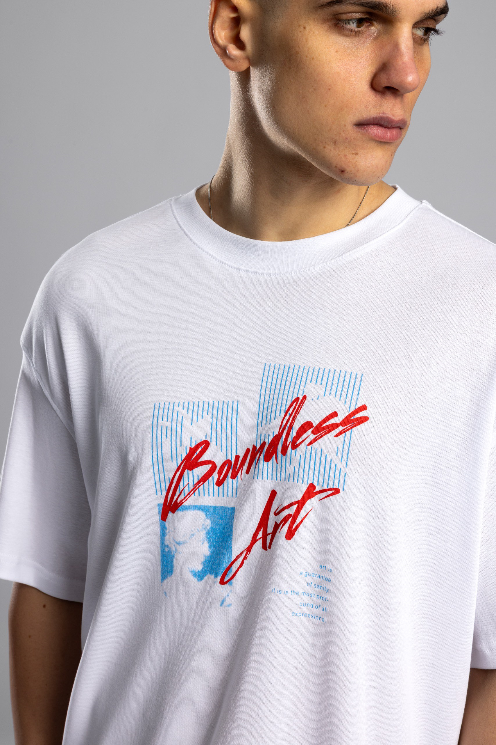 Wholesale Men's Ecru Thin T-shirt 1503W26-26CY-010